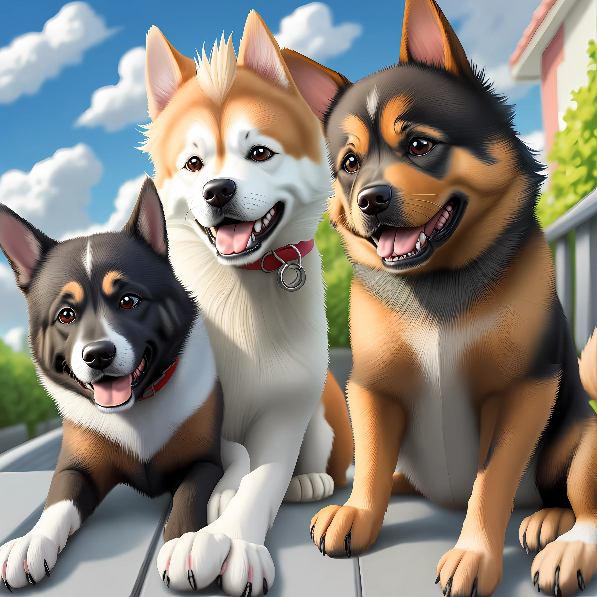 Dog Anime Cool Smile