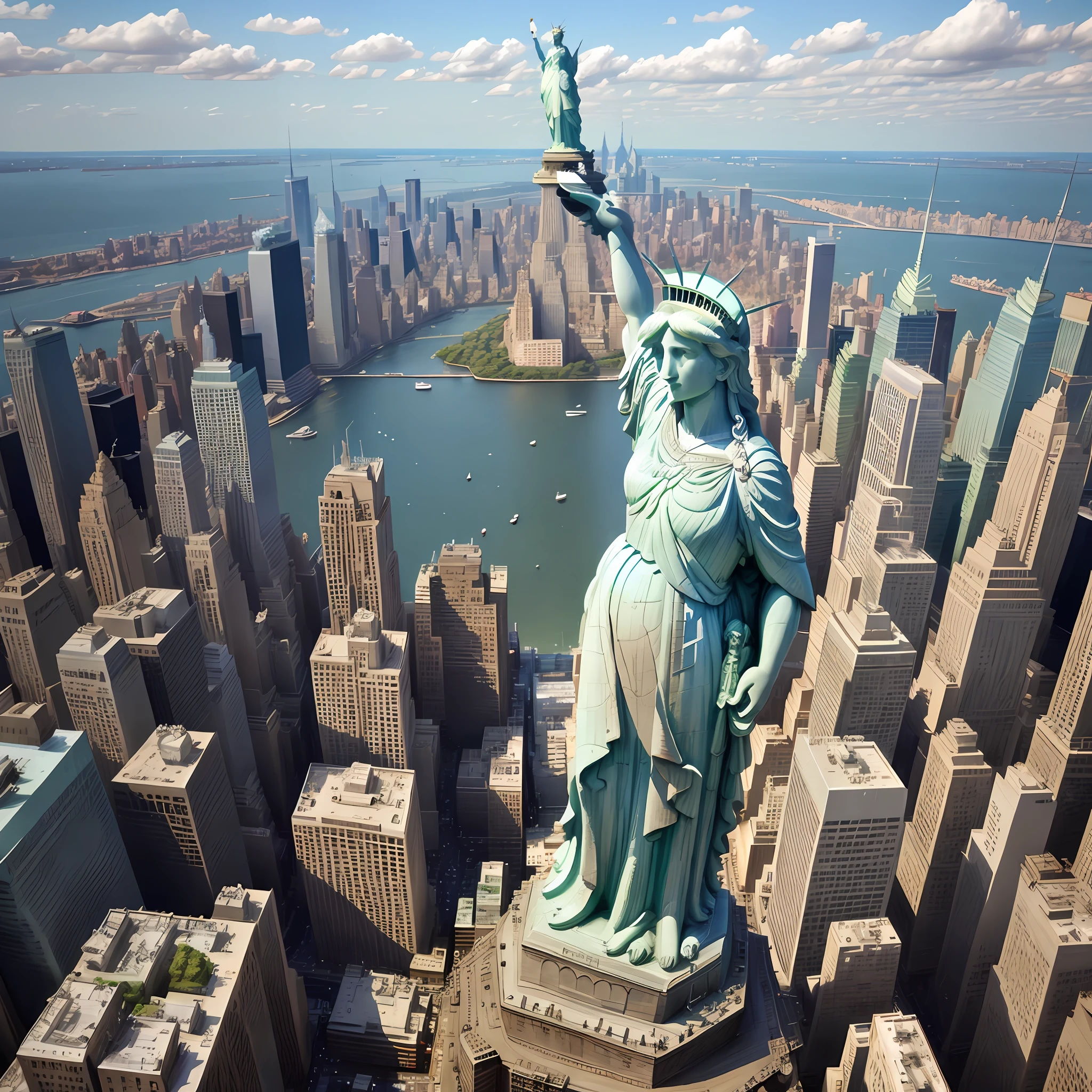 New York Statue of Liberty Scenery