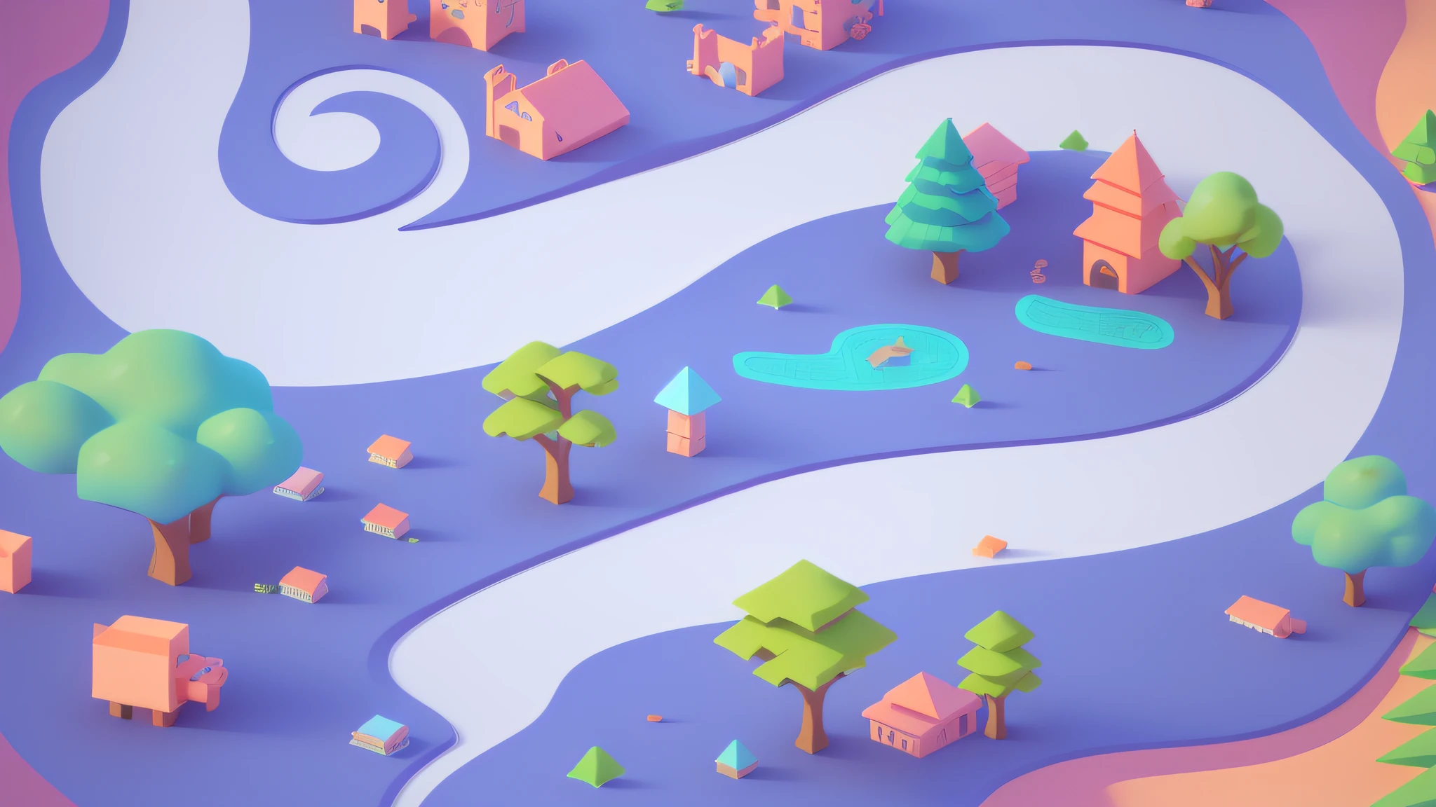 baby bottles, toys, game maps, maps, 2D mask illustrations, 3D mask illustrations, detailed 2D illustrations, isometric illustration fun, pre-rendered isometric graphics, stylized 3D graphics, 2D illustrations, 2D illustrations, stylized 3D rendering, isometric fantasy maps, stylized to 3D rendering