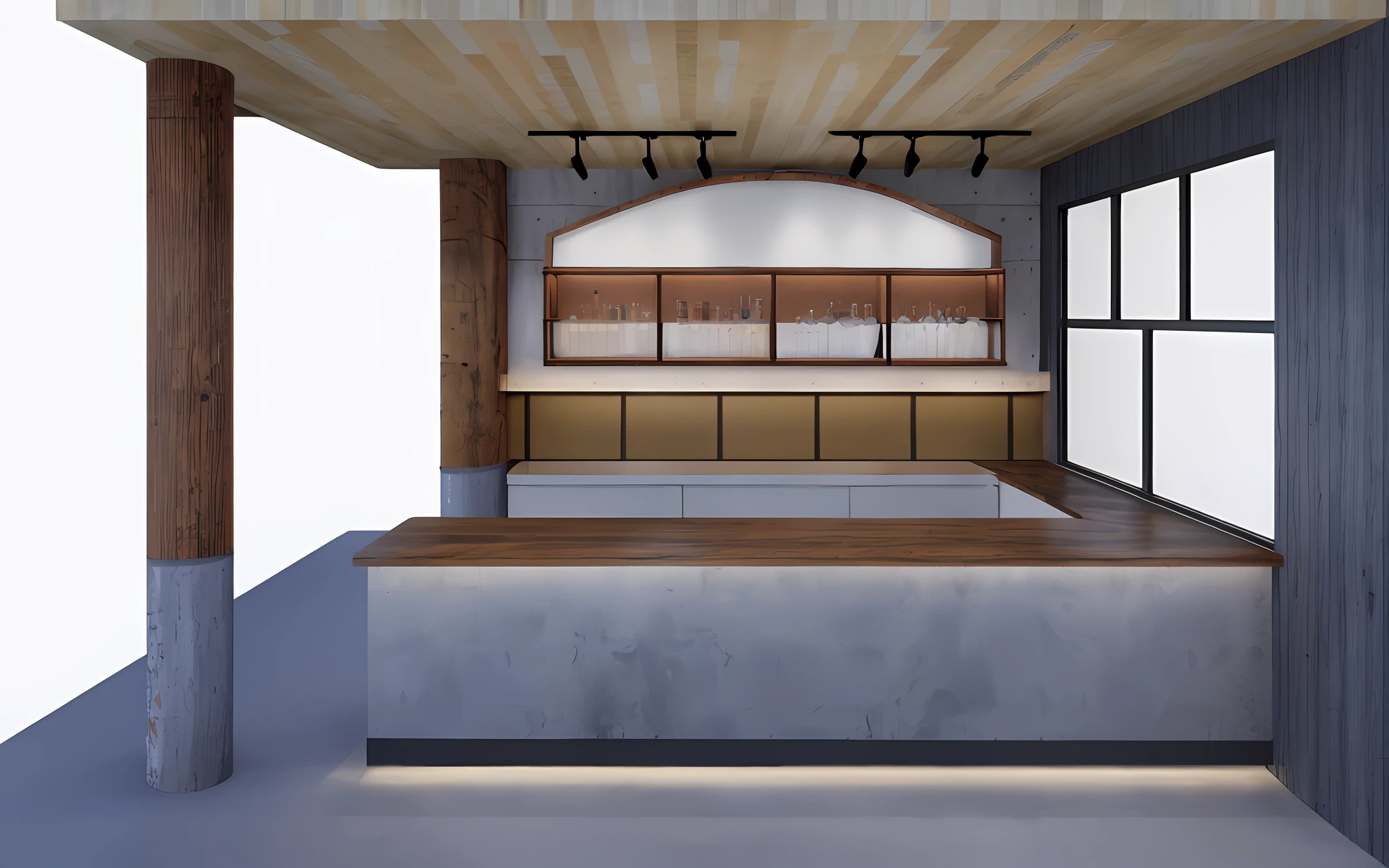 Retro industrial style bar
