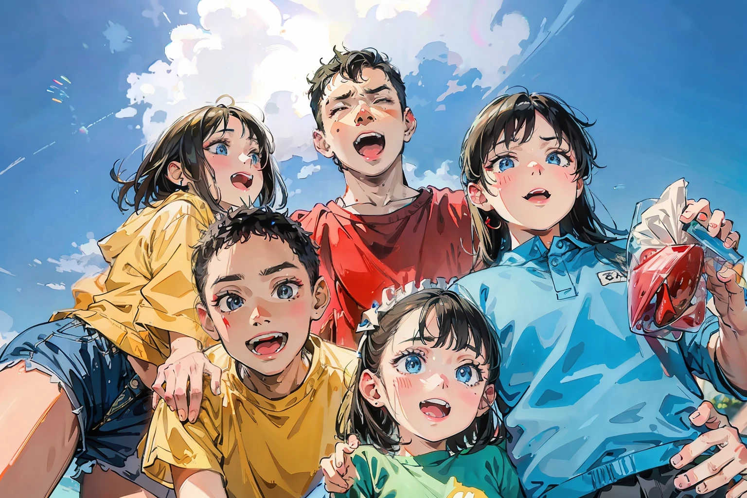Happy facial expressions