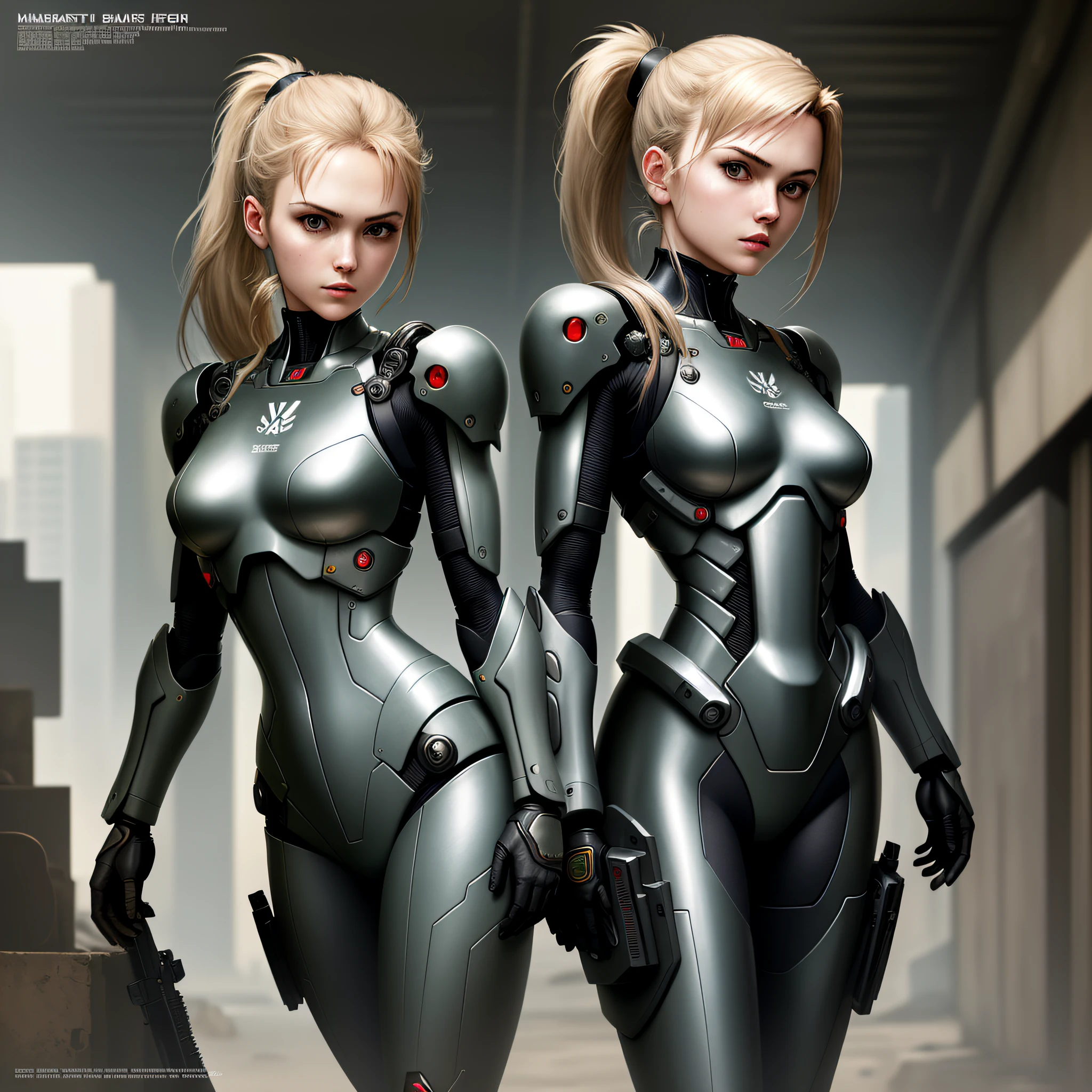 masterpiece,best quality,1girl,medium breasts,((album cover)), light on face,slim body,exoskeleton, metal gear,cyberpunk style,ponytail,gundam