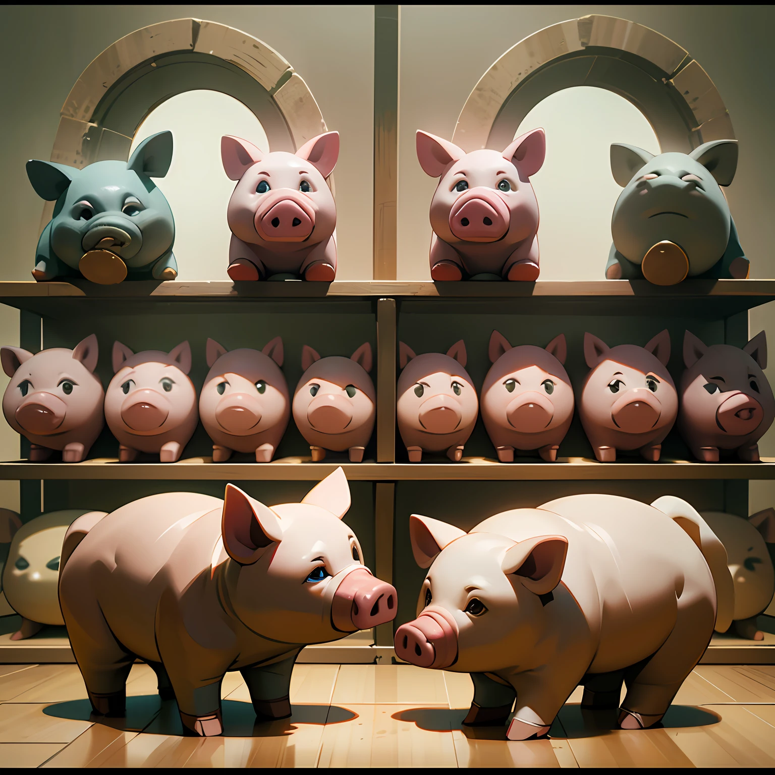 /imagine prompt: sculpture of Boxing Pig ,pig::10, low angle::6, Fat pig::4, Boxing::9, symmetrical the composition::5, Bottom view::10, realistic 3D::15, Dramatic light::14, Studio light::11, Dramatic::16, 8K Resolution::10, Post-Apocalyptic World::10, fIm photography::10, Night Photography::10, Antique::8 --seed 48525565 --s 900 --q 2 --c 90 --v 5.1