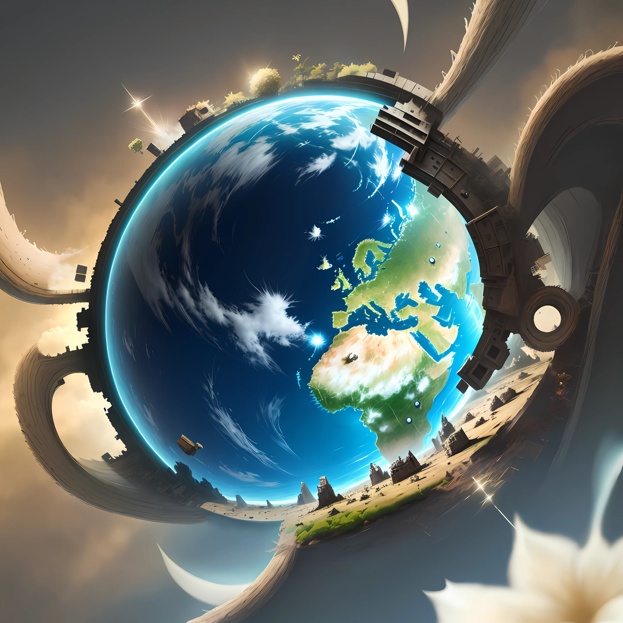Ruined planet