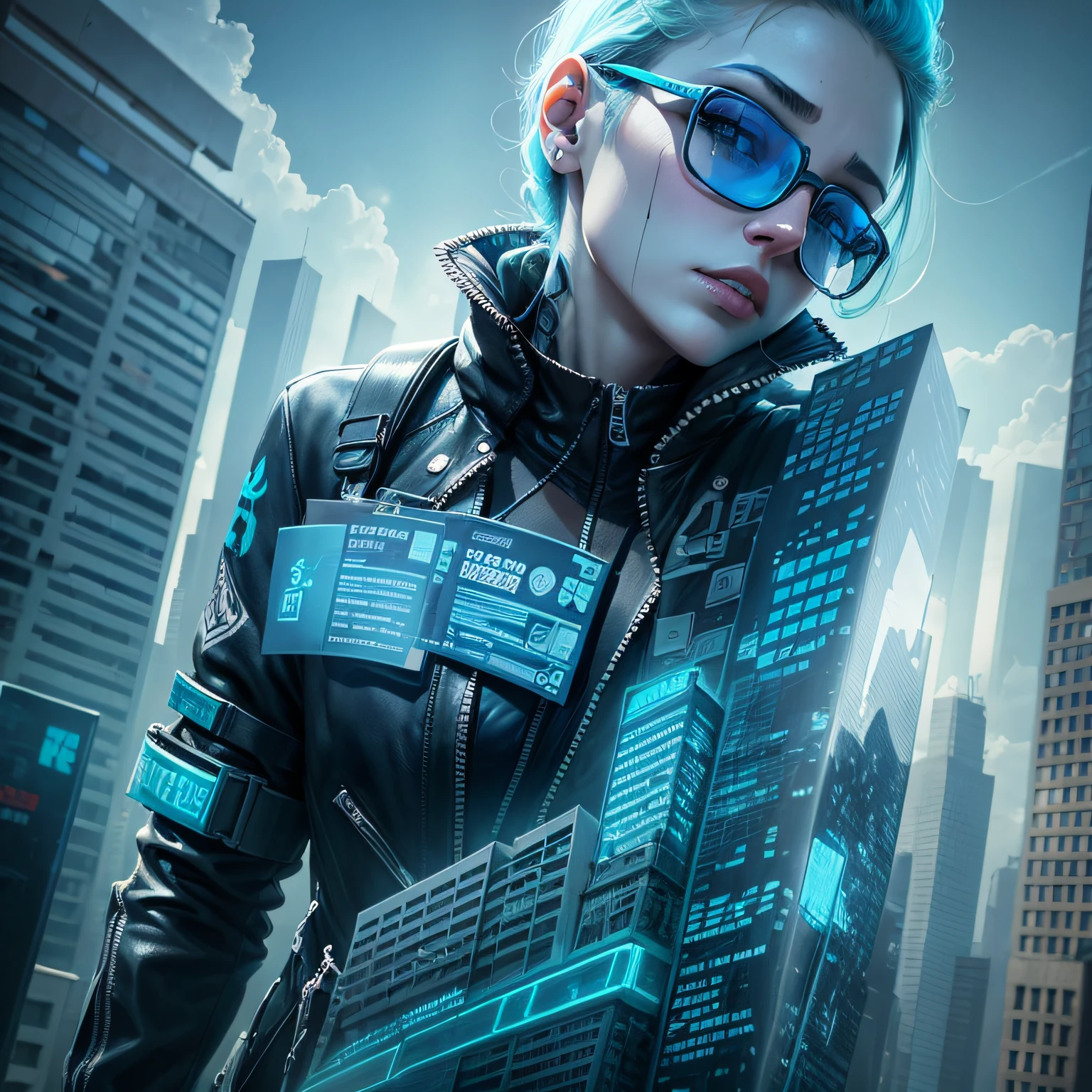 High-tech city of the dead in blue shades --auto --s2