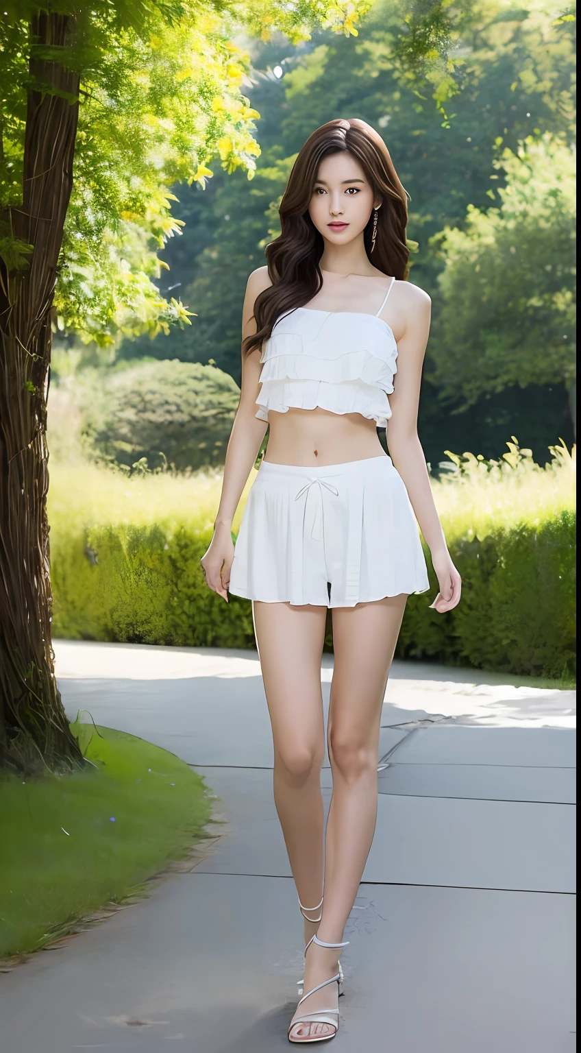 ((Top Quality, 8k, Masterpiece: 1.3)), Japan Women, 1 ((Full Body Photo: 2.0)), Full Body Portrait, Shot from Below, Beautiful Girl with Slender Emphasis: 1.3, (Hairstyle Short, Small Breasts: 1.2), (Very Slender Abs)), Tube Top Bikini, Outdoor, Ultra Detailed Face, Detailed Eyes, Double Eyelids,