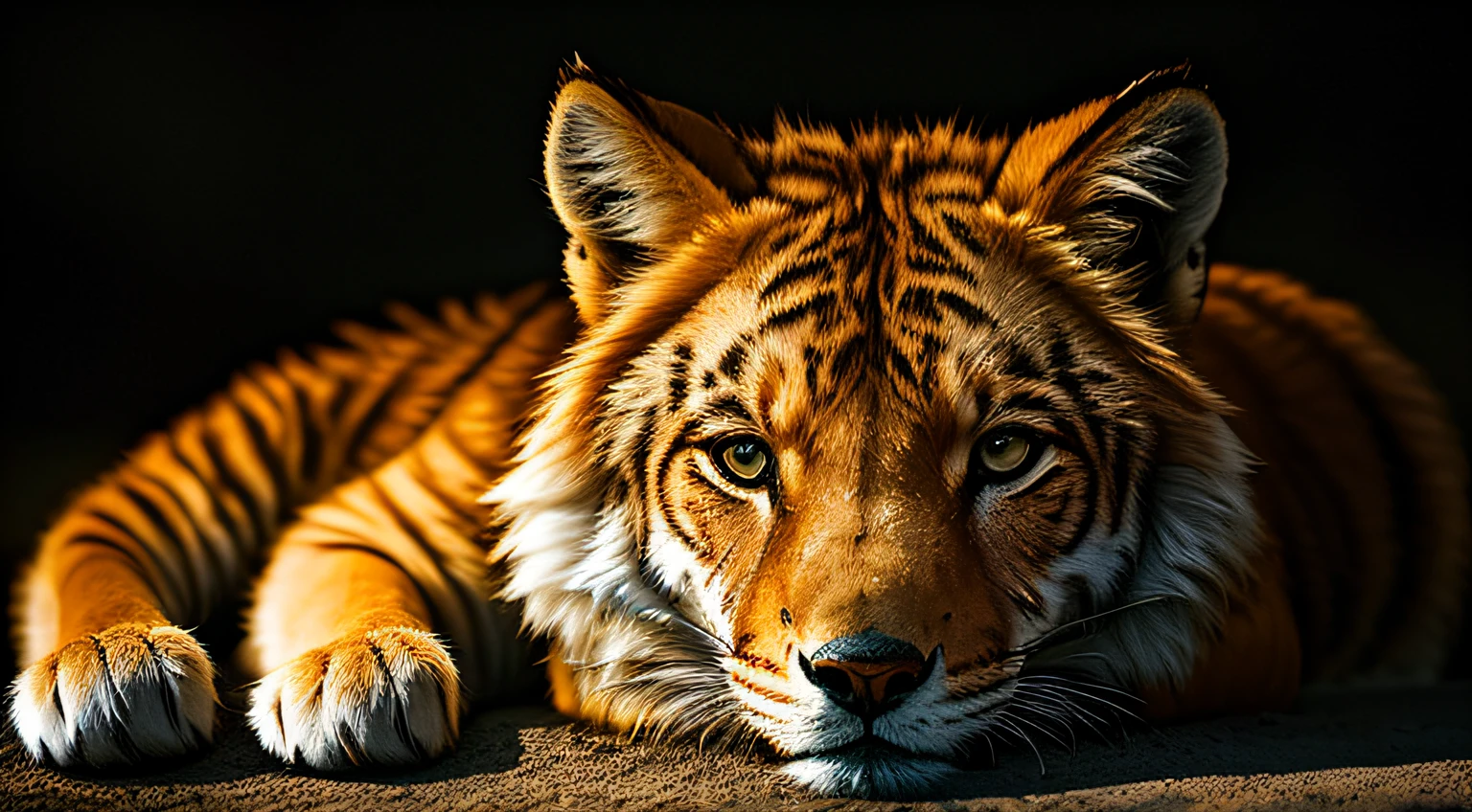 a porthait of [wolf | tiger | colorful lion | fox], cinematic, kidney light, 4k textures, soft cinematic light, adobe lightroom, photo lab, hdr, highly detailed, sharp focus, soft tones, hyperdetailed, low contrast, soft cinematic light, exposure mix, hdr,
