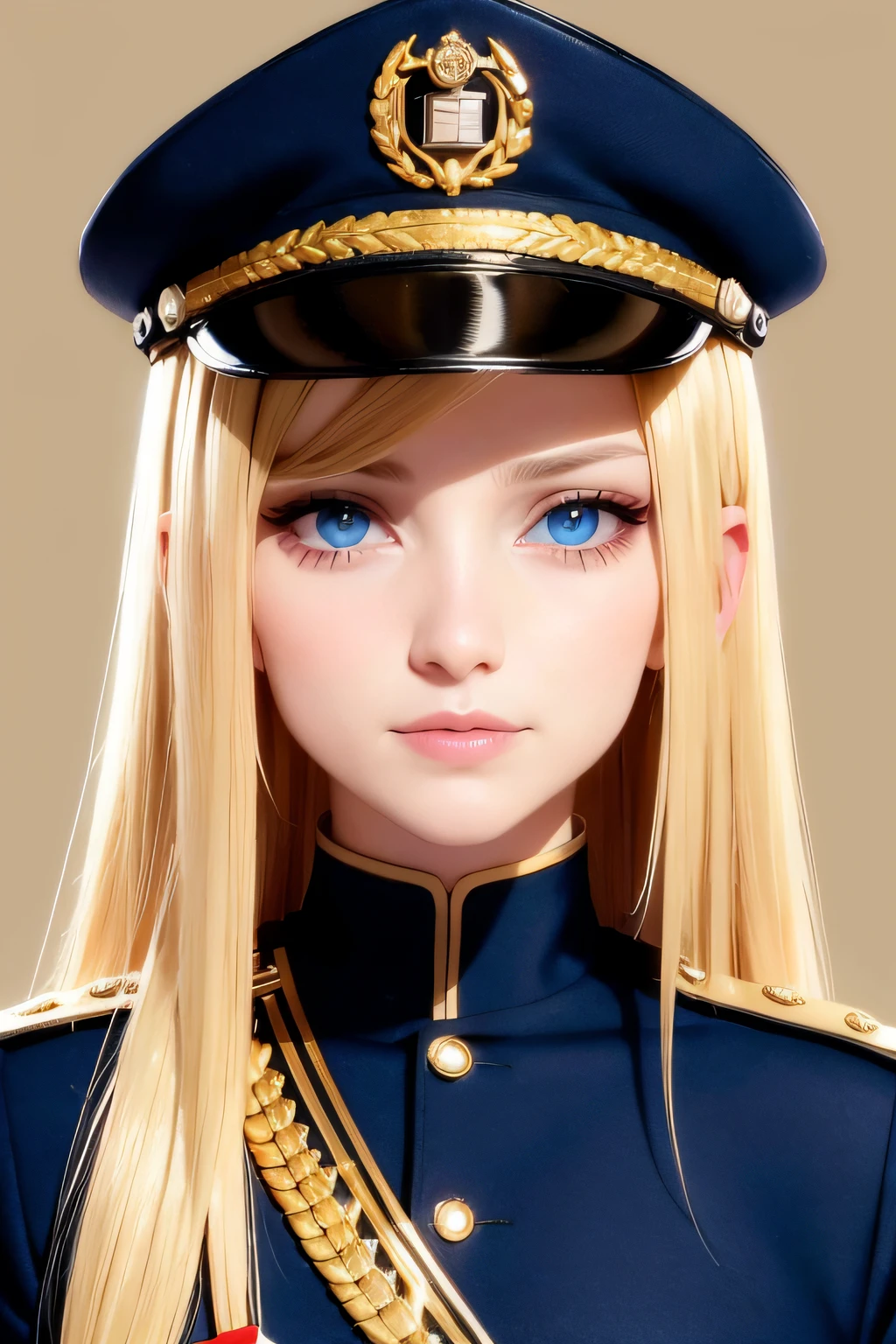 Beauty with outstanding style, beautiful soldier, colonel's uniform, early 30s, blonde, blue eyes, slightly tired expression, beauty with sharp eyes, elite military woman who can work, (highly detailed CG 8K wallpaper), (best quality: 1.0), (super high definition: 1.0), beautiful lighting, perfect lighting, realistic shadows, [high definition], detailed skin, super detailed ((colorful))