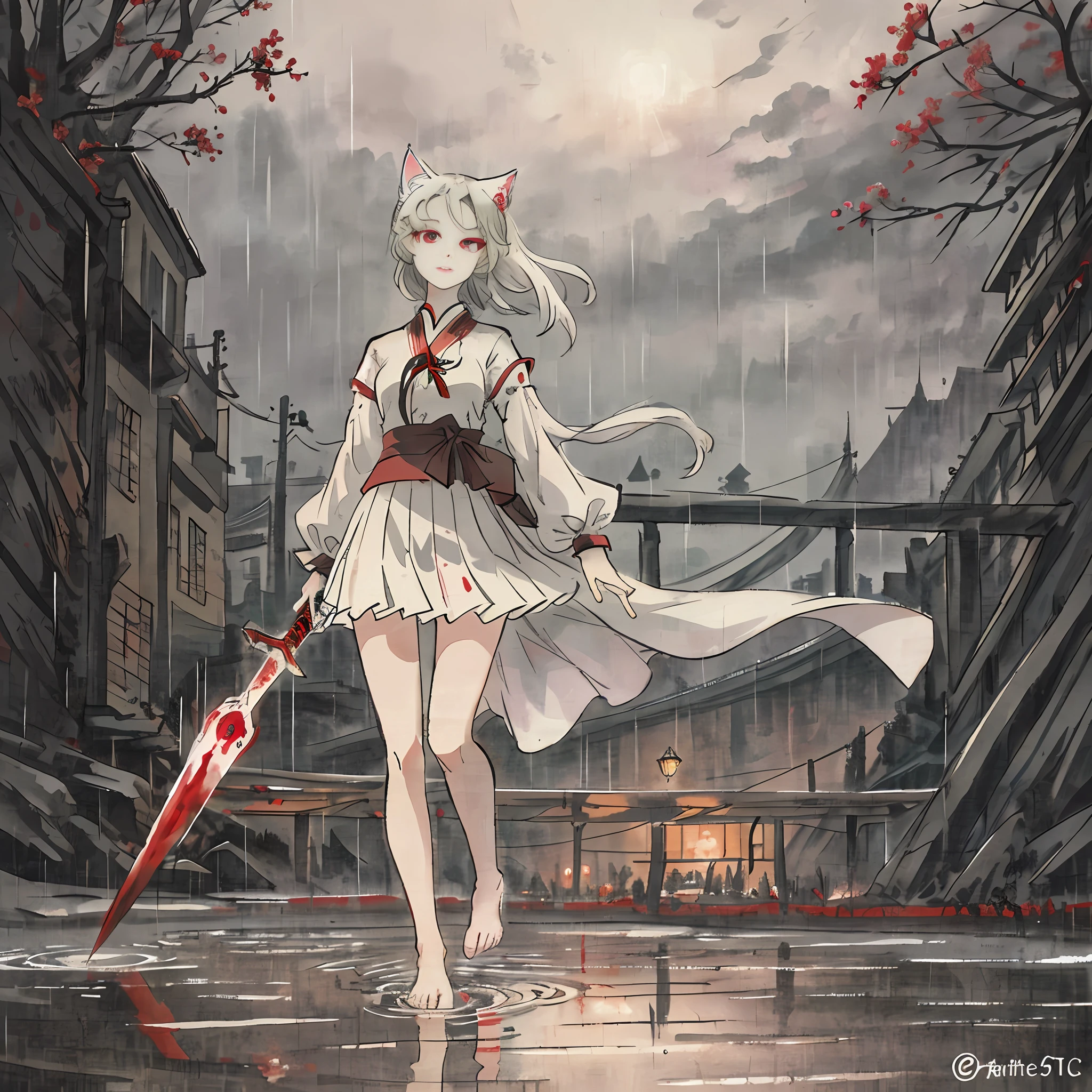 Red eyes, fair skin