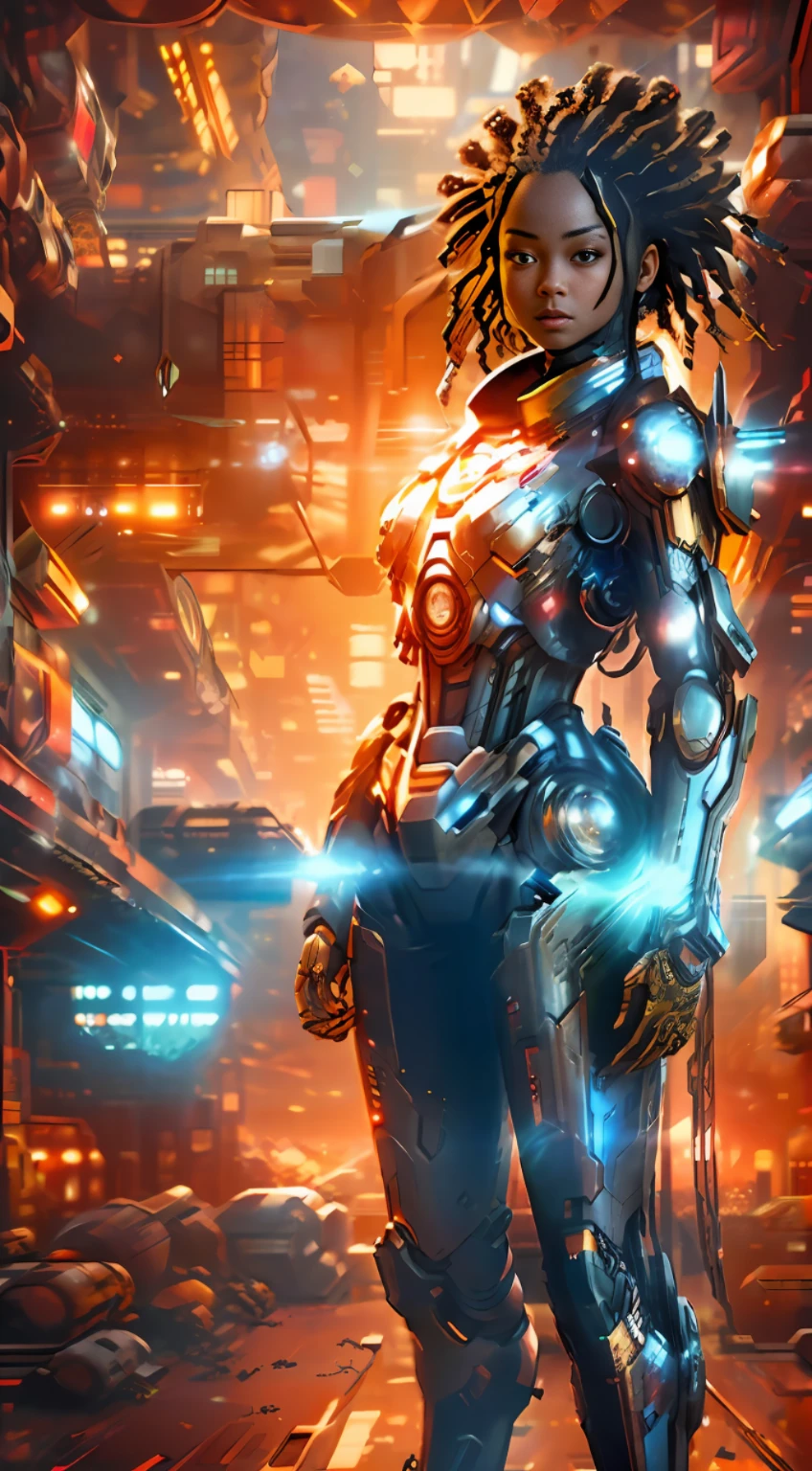 (1girl:1.3), solo,__body-parts__, official art, unity 8k wallpaper, ultra detailed, beautiful and aesthetic, beautiful, masterpiece, best quality, RAW, masterpiece, super fine photo,, best quality, super high Resolution, photorealistic, sunlight, full body portrait, stunningly beautiful,, dynamic pose, delicate face, vibrant eyes, (side view), she is wearing a futuristic Iron Man mech, red and gold, Highly detailed abandoned warehouse background, detailed face, detailed complex busy background, messy, gorgeous, milky, high detailed skin, realistic skin details, visible pores, sharp focus, volumetric fog, 8k uhd, dslr camera, High quality, film grain, fair skin, photorealism, lomography, sprawling metropolis in a futuristic dystopia, view from below, translucent