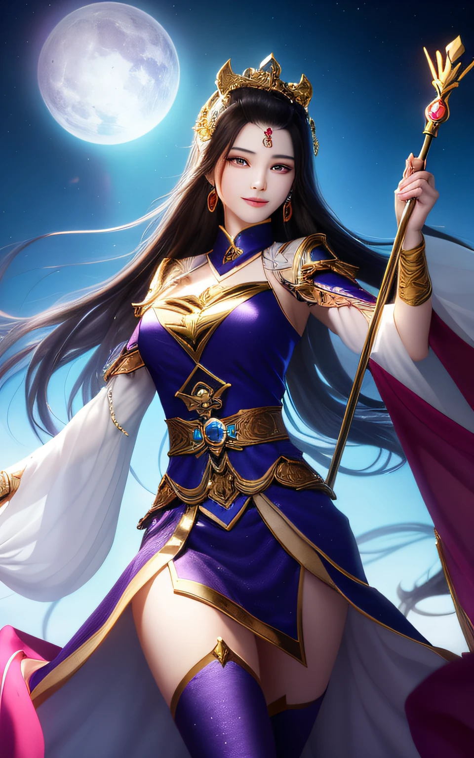 Ancestral Smile is a character in the visual novel "Martial Peak". She is described as a woman of legendary beauty, with long black hair and bright eyes. It has a majestic and graceful appearance, conveying an aura of power and wisdom. Her clothing is adorned with ancient symbols and precious stones, and she is often seen holding a staff or similar ornaments.
Ancestral Smile is a legendary figure in the history of the world where the story is set, famous for her extraordinary skills and knowledge. She is revered by many people as a deity, and is known to have helped create the foundation for many of the martial arts techniques practiced by the characters in the story. Despite her peaceful nature, she is able to take a fierce stance when necessary, and has a great influence on every character in the story.