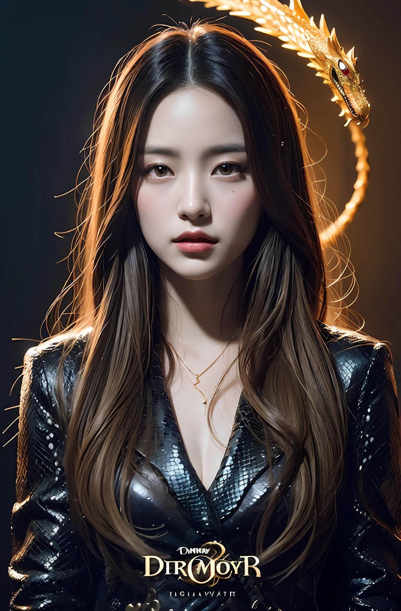 (Surreal Female Portrait), (In the Dark: 1.6), (Volume Illumination: 1.1), Photo Realism, Fantasy Art, Award Winning Poster, 4K, Official Uniform + Long Hair + White Hair: 1.4, Fantasy Elements, Water Flooding Golden Mountain, Thunder and Lightning, (Snake Head on the Head: 1.2), Beautiful Illustration, Snake Face Lady, Exquisite Digital Illustration, Guvez Style Artwork: 0.9, Elegant Japanese Woman, Dragon Girl Portrait, Elegant Digital Painting, Digital Artwork: 0.8, Inspiration Xiao Yuncong.