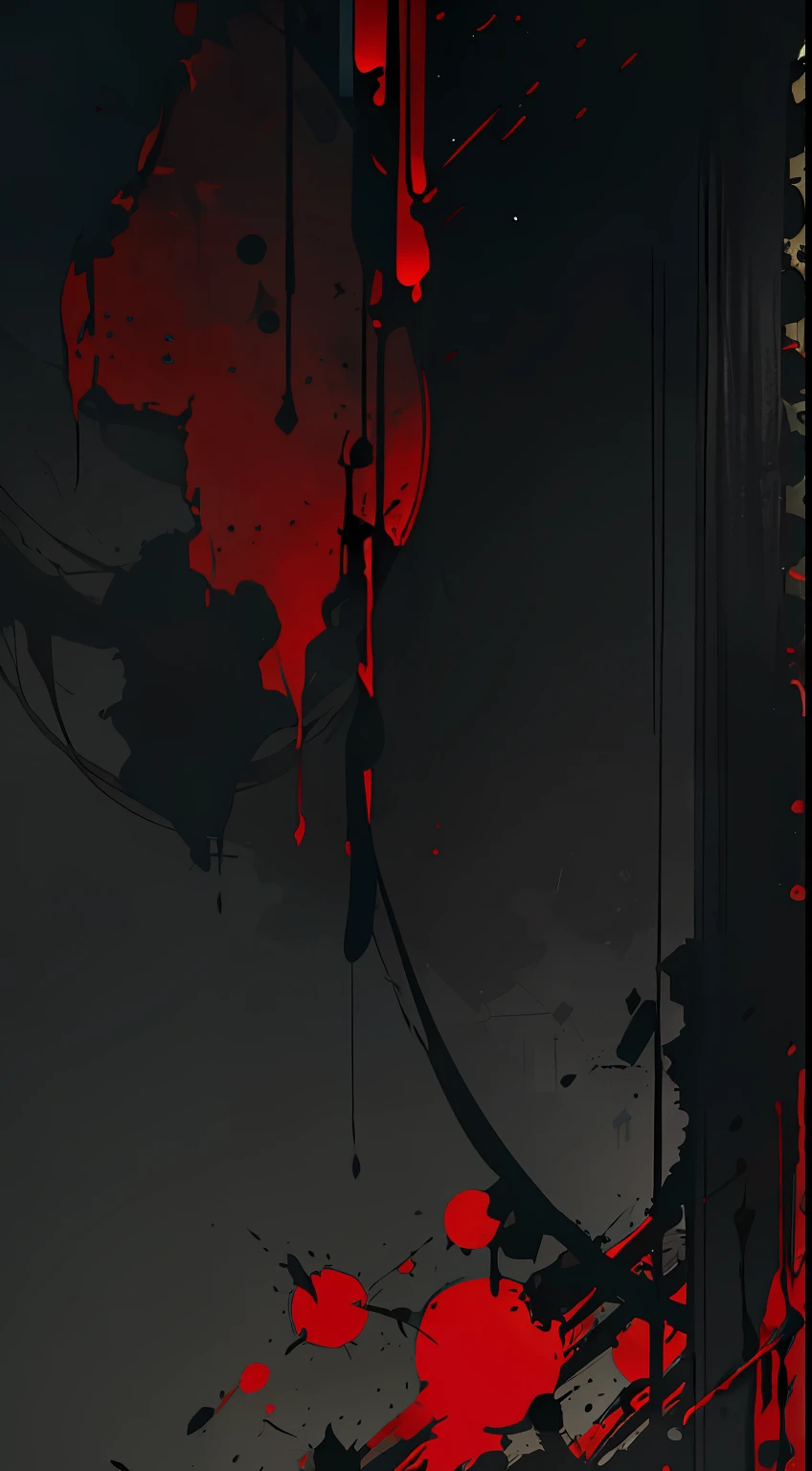 It was a long strip of black shadow, tattered and tattered, like cloth, with a red texture on it, eyes. It was dark, weird, mysterious, terrifying.