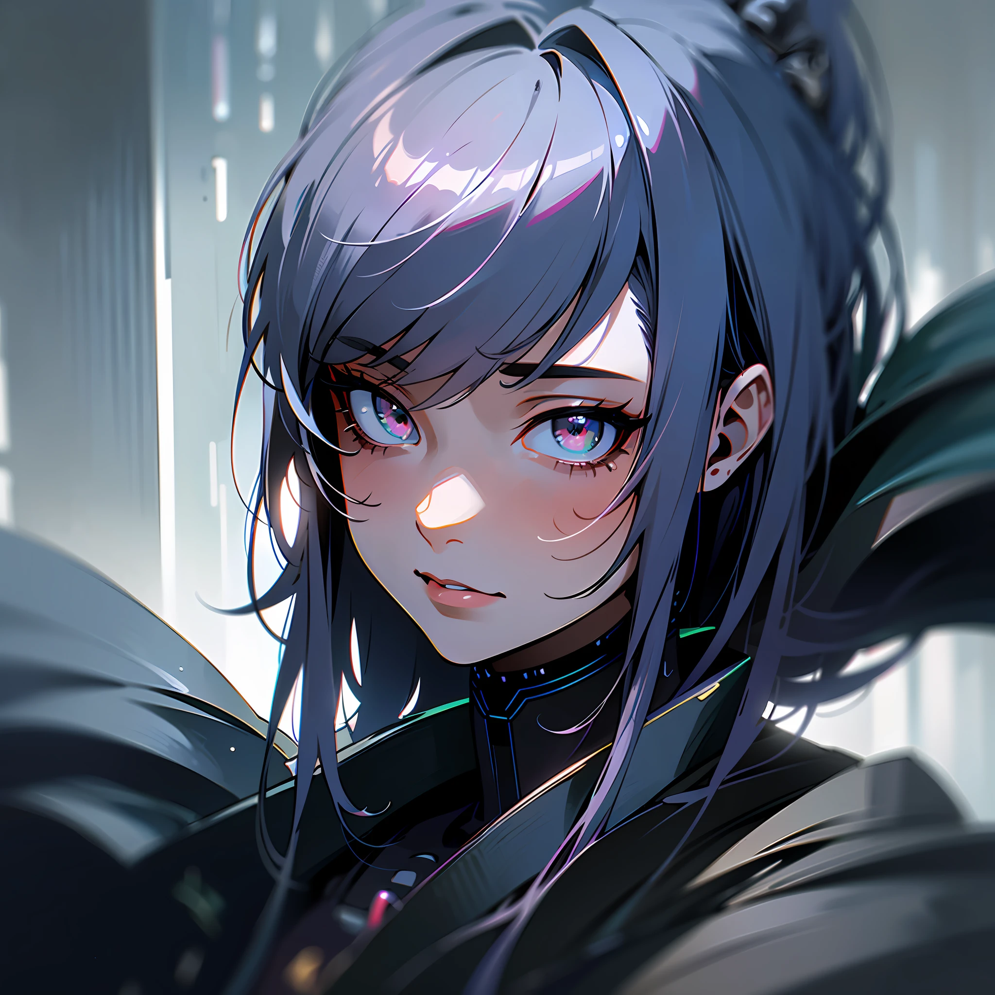 cyber city, many buildings, dark colors, rain, thunderstorm, rainy evening, beautiful ((Best quality)), ((masterpiece)), (very detailed:1.3)High resolution, highest quality, illustration, ultra-detailed, (detailed face), (detailed eyes), cinematic lighting, best quality, hyper-detailed, masterpiece,