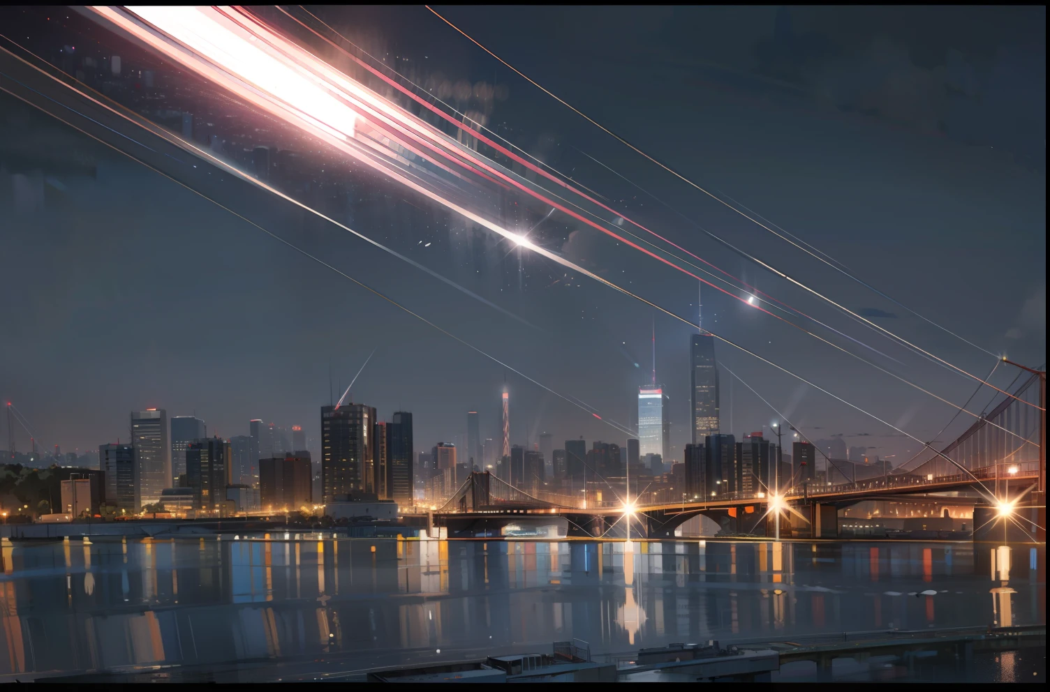 City Night View, Panorama, City Night View, Realism Style, Cinema Shooting, 8K RAW, Cinematic Light Effects,