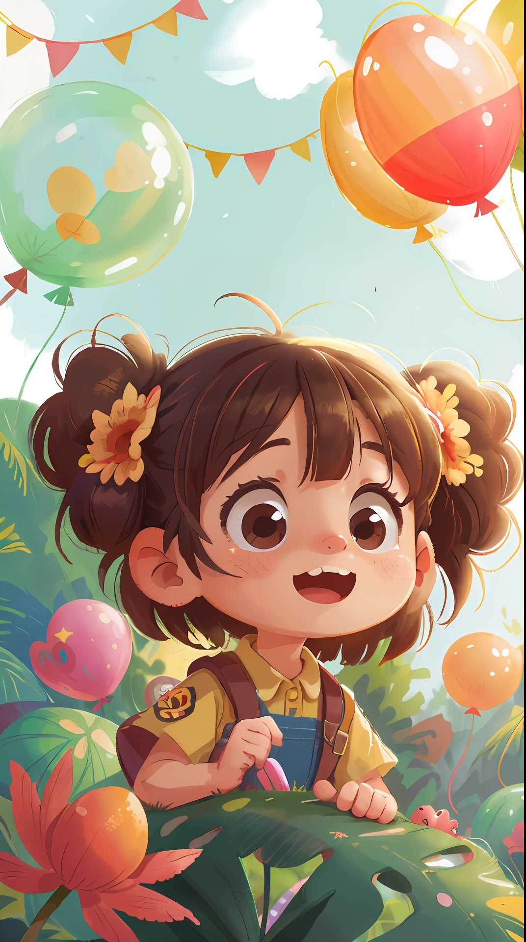 A girl of a zoo, many balloons, happy, happy, perfect quality, clear focus (clutter - home: 0.8), (masterpiece: 1.2) (Realistic: 1.2) (Bokeh) (Best quality) (Detailed skin: 1.3) (Intricate details) (8K) (Detail Eyes) (sharp focus), (Happy), (Aesthetic),