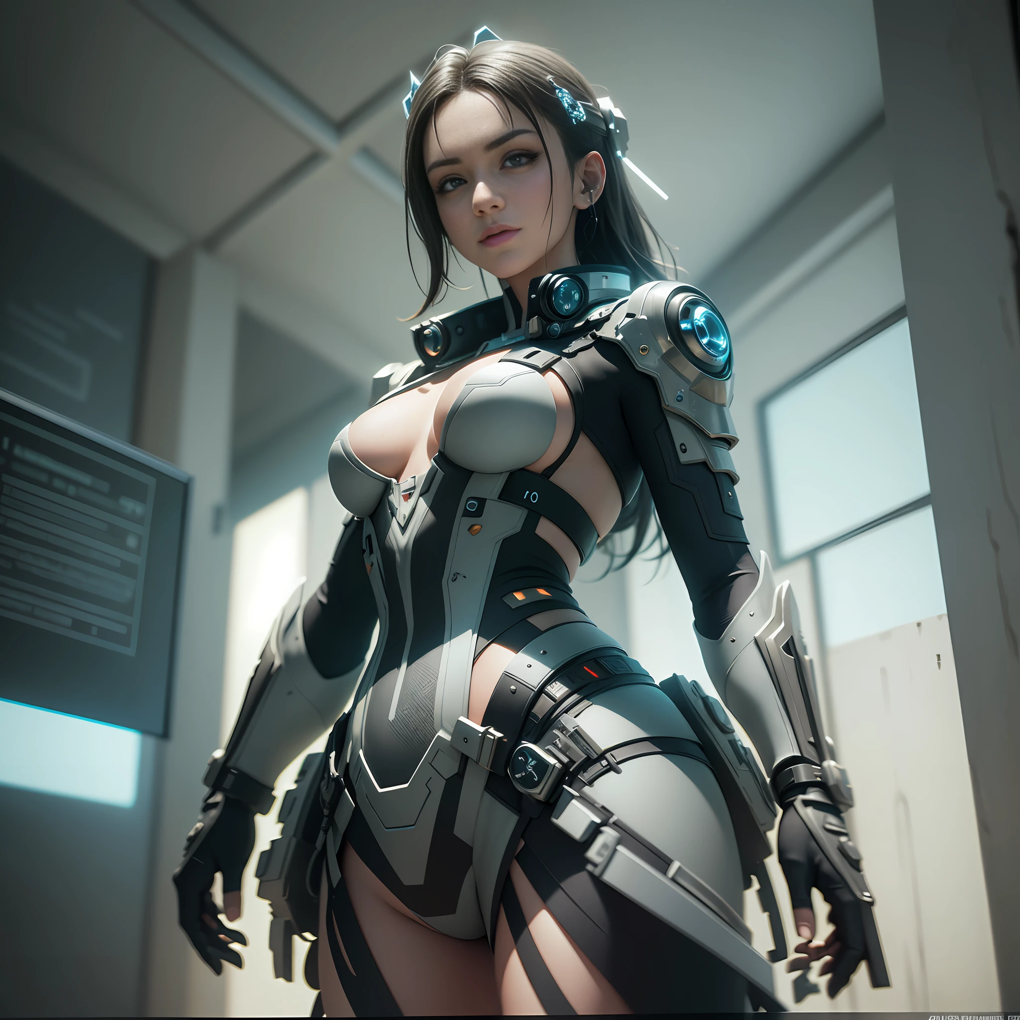 ((Best quality)), ((masterpiece)), (detailed:1.4), 3D, an image of a beautiful cyberpunk female,HDR (High Dynamic Range),Ray Tracing,NVIDIA RTX,Super-Resolution,Unreal 5,Subsurface scattering,PBR Texturing,Post-processing,Anisotropic Filtering,Depth-of-field,Maximum clarity and sharpness,Multi-layered textures,Albedo and Specular maps,Surface shading,Accurate simulation of light-material interaction,Perfect proportions,Octane Render,Two-tone lighting,Wide aperture,Low ISO,White balance,Rule of thirds,8K RAW, --auto --s2
