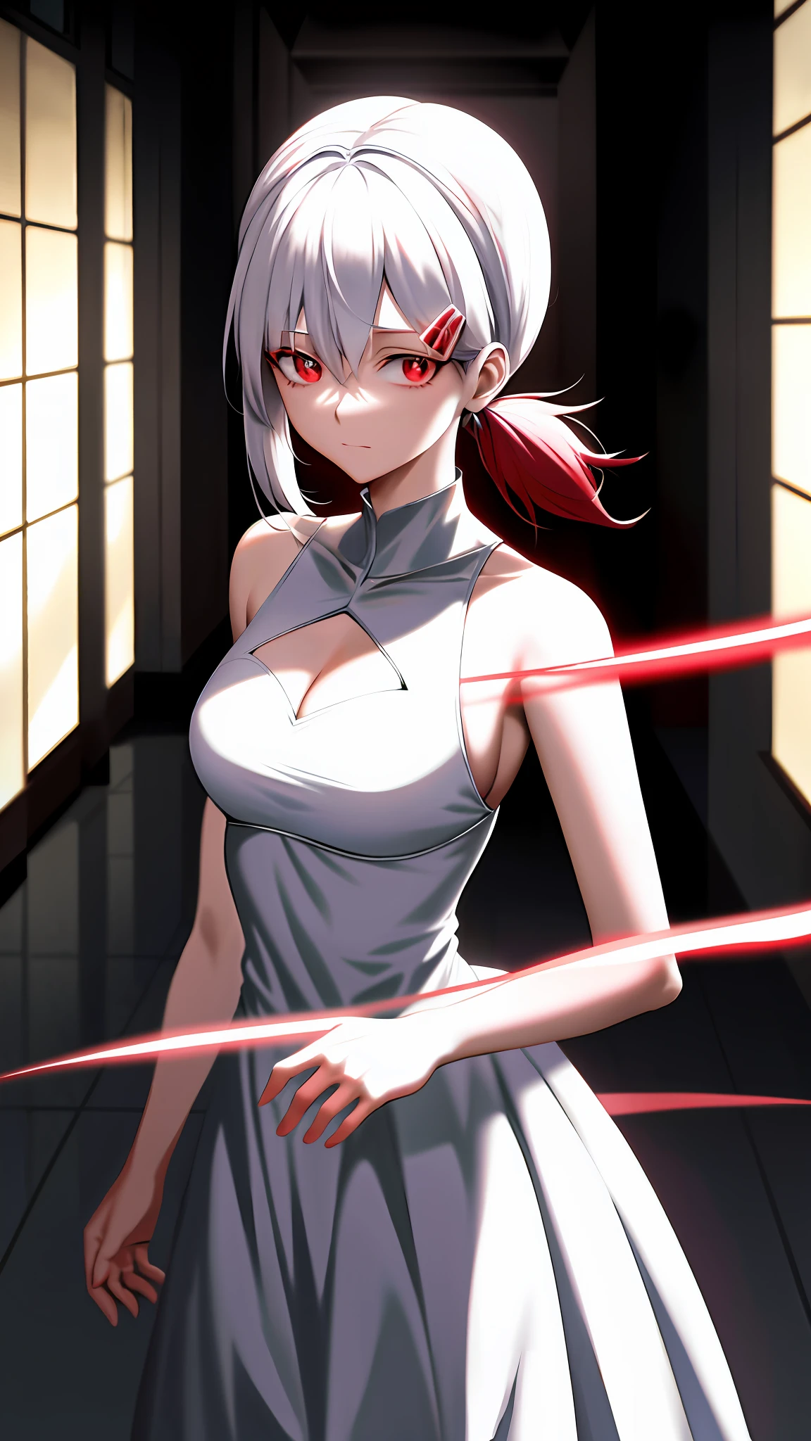 anime character with white hair and red eyes standing in a hallway, with red glowing eyes, with glowing red eyes, with glowing eyes, from arknights, by Shitao, white - haired fox, trending on artstation pixiv, cute anime catgirl, anime moe artstyle, glowing eyes everywhere, fursona wearing stylish clothes, kawacy, glowing red eyes anime character with white hair and red eyes standing in a hallway, a character portrait by Shitao, pixiv contest winner, furry art, with red glowing eyes, with glowing red eyes, with glowing eyes, from arknights, white - haired fox, trending on artstation pixiv, cute anime catgirl, anime moe artstyle, glowing eyes everywhere