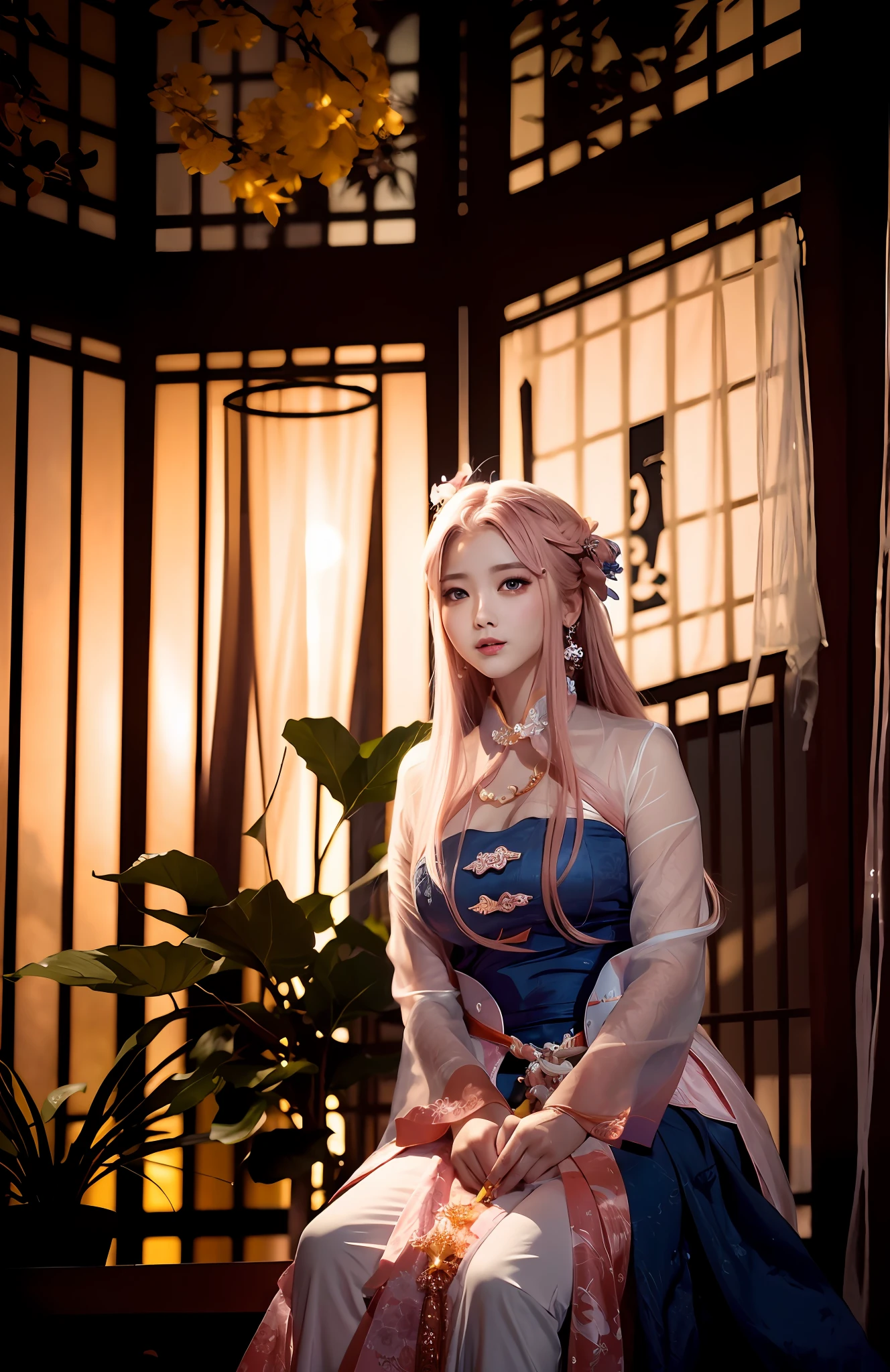 best quality ,masterpiece, illustration, an extremely delicate and beautiful, extremely detailed ,CG ,unity ,8k wallpaper, Amazing, finely detail, masterpiece,best quality,official art,extremely detailed CG unity 8k wallpaper,absurdres, incredibly absurdres, huge filesize , ultra-detailed, highres, extremely detailed,beautiful detailed girl, extremely detailed eyes and face, beautiful detailed eyes,light on face,(Hanfu:1.1),1girl