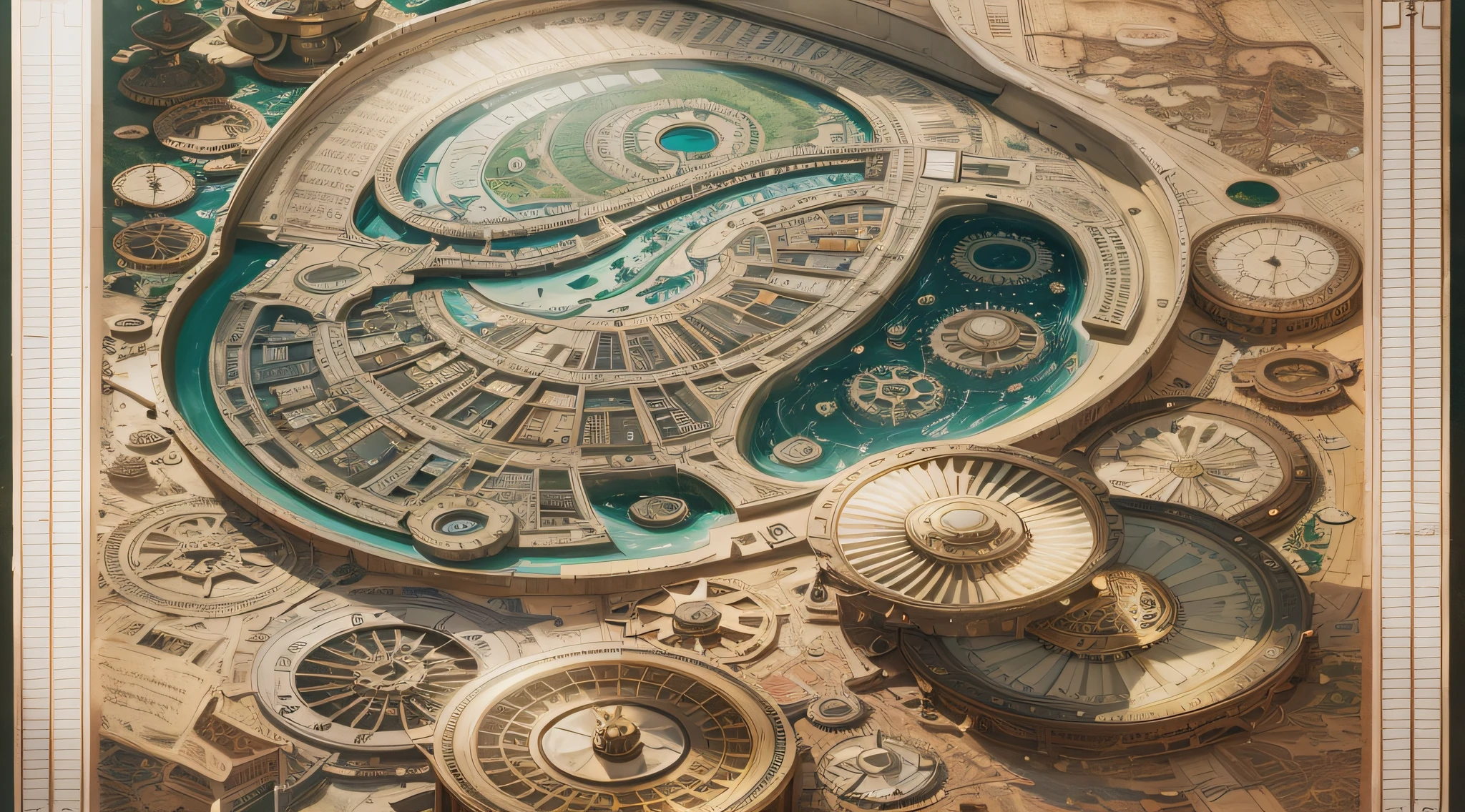 Create an art with the theme of current and historical curious facts, in a tone of intriguing mystery and magnificent discoveries --auto --s2
