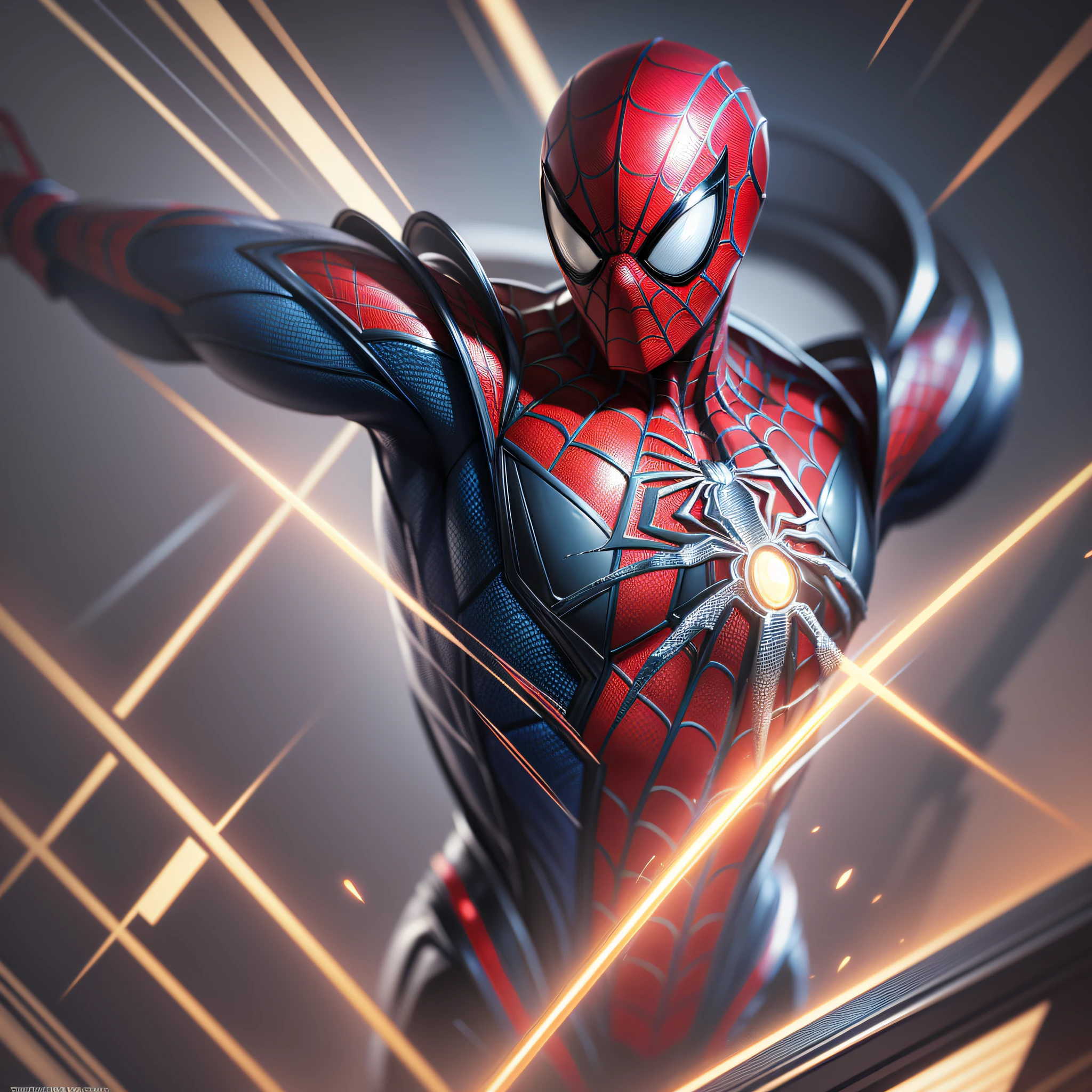 spider - man in a futuristic suit with a futuristic head and arms, futuristic style spiderman, highly detailed spider - man, 8 k high detail concept art, highly detailed exquisite fanart, 4k highly detailed digital art, portrait of spiderman, 4k detailed digital art, cgsociety - w 1 0 2 4 - n 8 - i, 8k high quality detailed art --auto --s2
