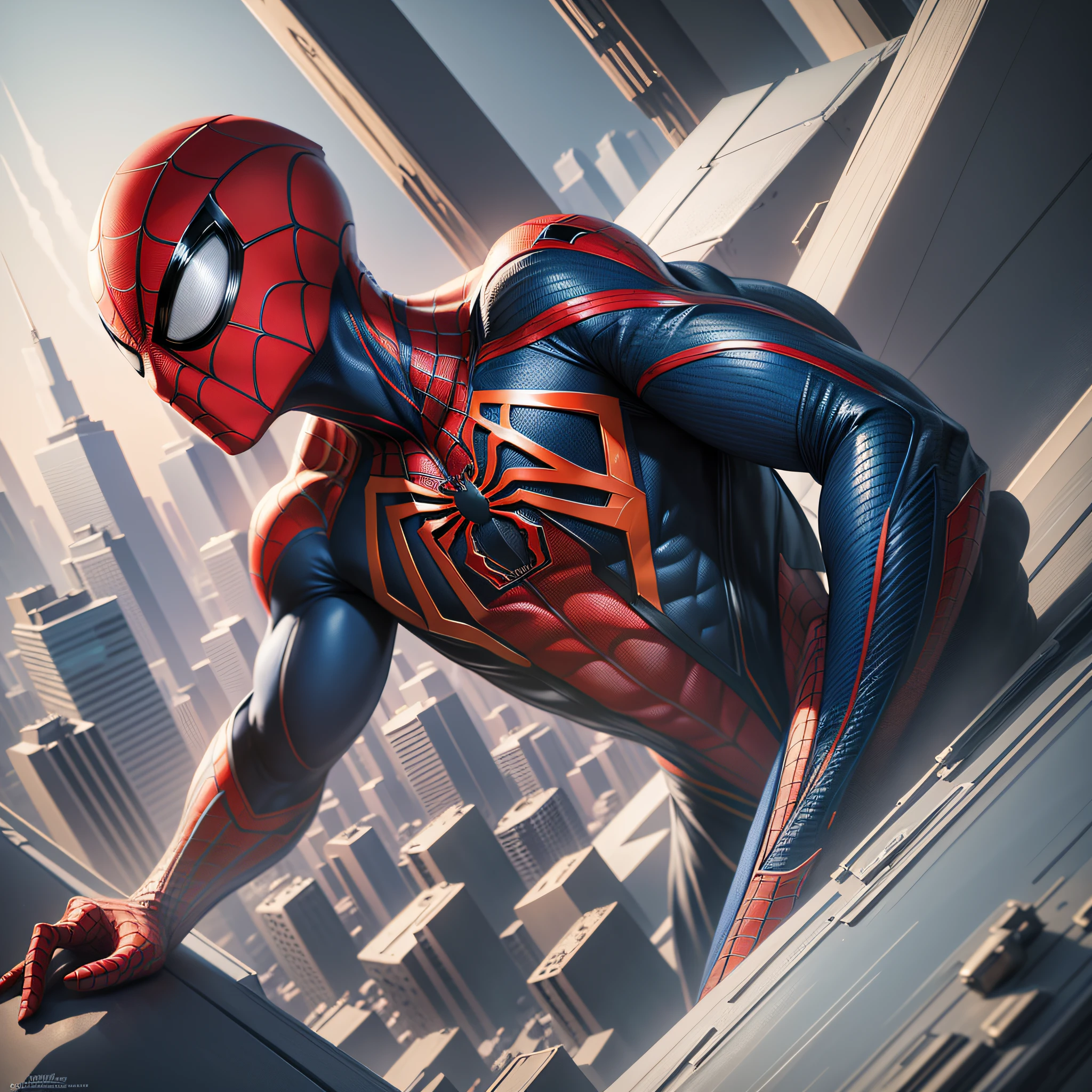 spider - man in a futuristic suit with a futuristic head and arms, futuristic style spiderman, highly detailed spider - man, 8 k high detail concept art, highly detailed exquisite fanart, 4k highly detailed digital art, portrait of spiderman, 4k detailed digital art, cgsociety - w 1 0 2 4 - n 8 - i, 8k high quality detailed art --auto --s2