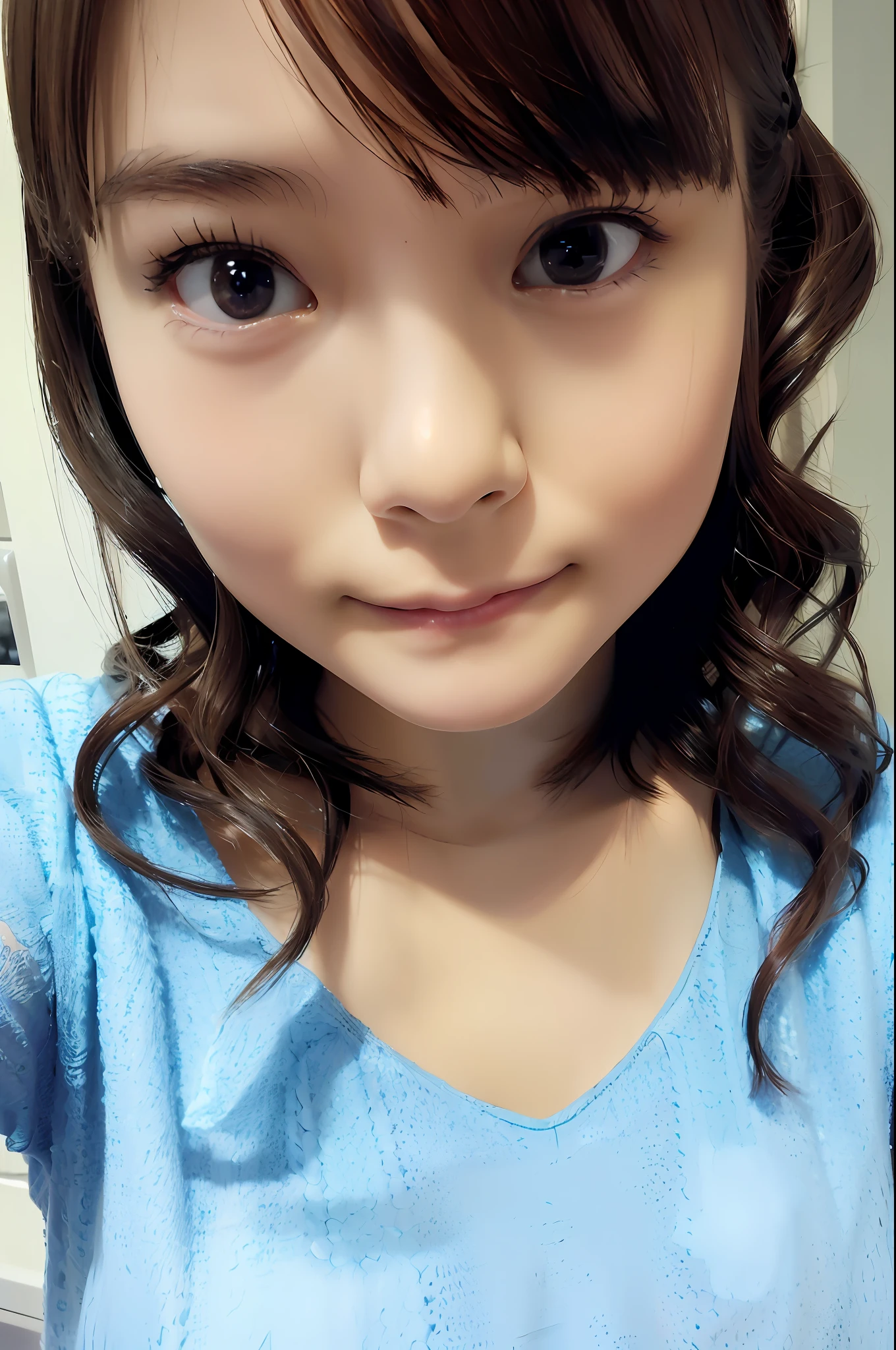((Night, Realistic Light, Best Quality, 8K, Masterpiece: 1.3)), 1 Girl, Slim Beauty: 1.4, Abs: 1.1, (Brown Hair, Big: 1.3), Translucent White Erotic Underwear: 1.5, Bathroom, Ultra Slender Face, Thin Silver Necklace, Detailed Eyes, Double Eyelids, Translucent Underwear, Sheer White Underwear