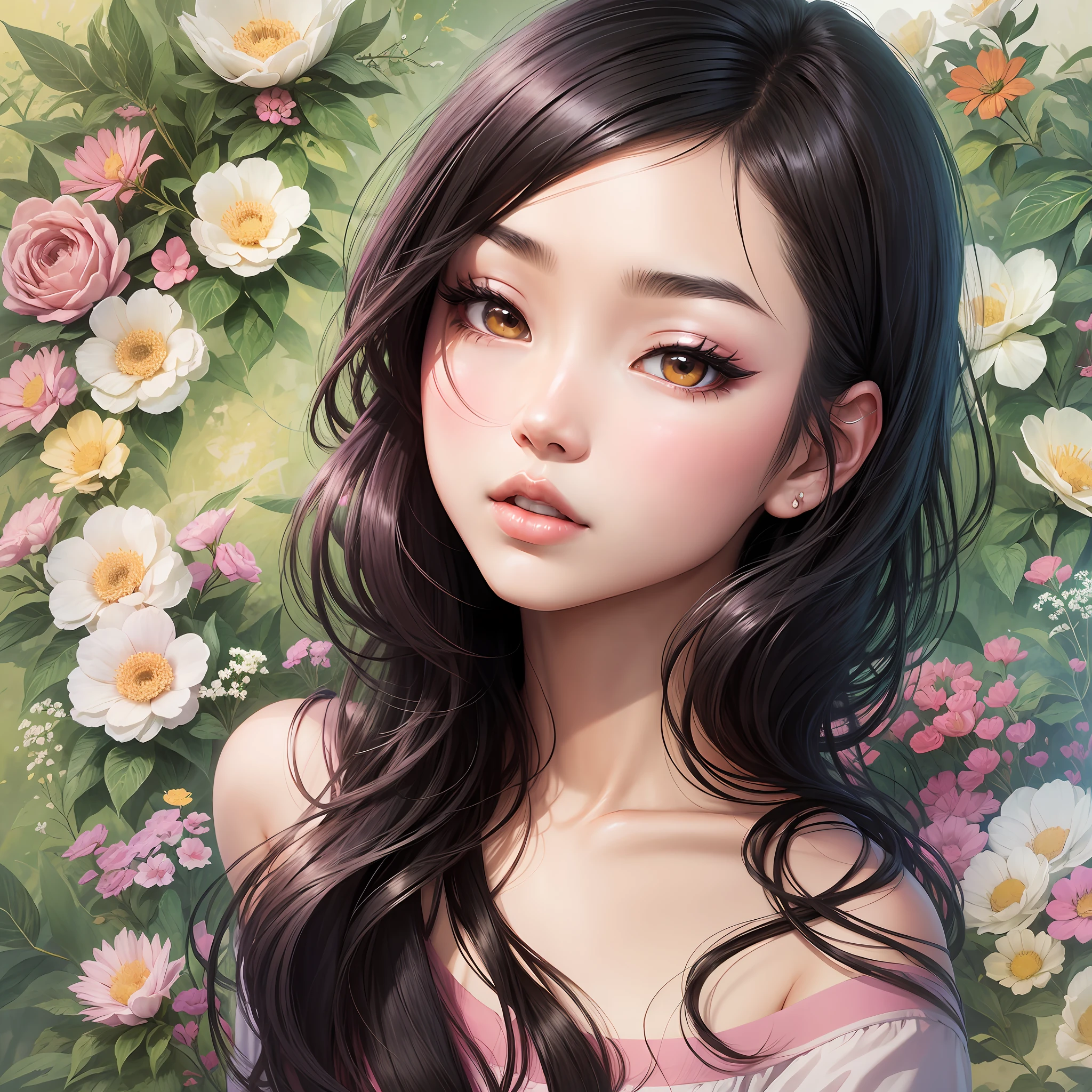 Cartoon, Asian beauty, dreamy --auto --s2