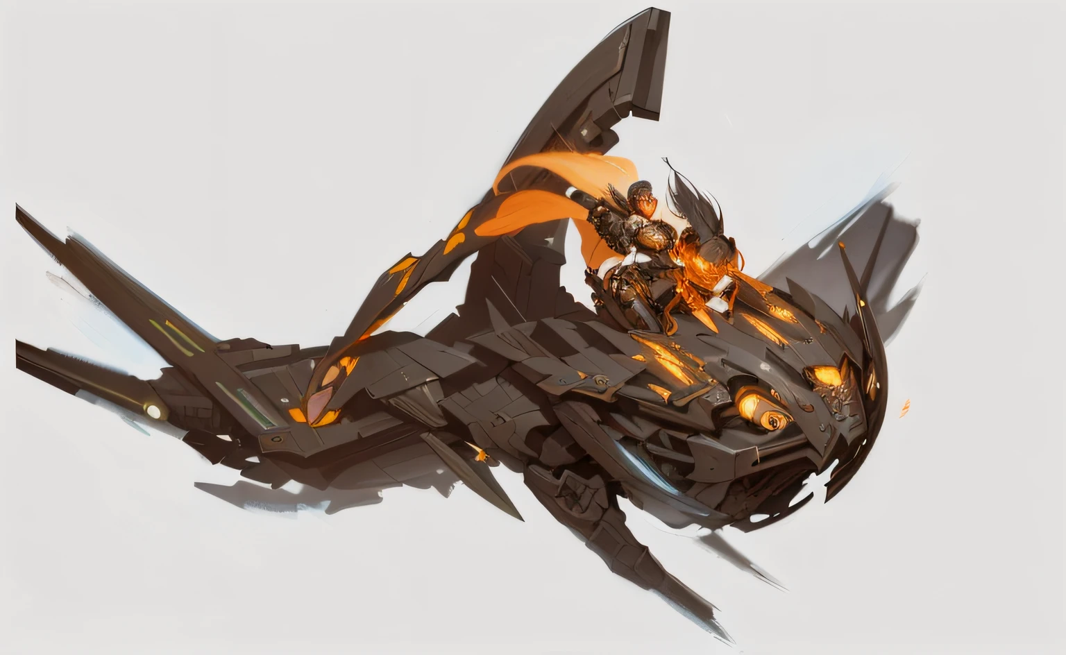 Girl in light sports armor, on a prehistoric flying machine, cyberpunk, fantasy, primitive style, flight, wind blows hair, swiftness, phallus, in Morbacher art style, conceptual fragment, concept art style, digital painting concept art, art concept, concept art illustration, digital concept art illustration, sleek digital concept art, concept art illustration, concept art illustration, jackochallenge, Luis Royo style, LUIS ROYO, bionic design, spine, purposeful face, look full of determination, focused eyes, in the style of Shirow Masamune Pieces