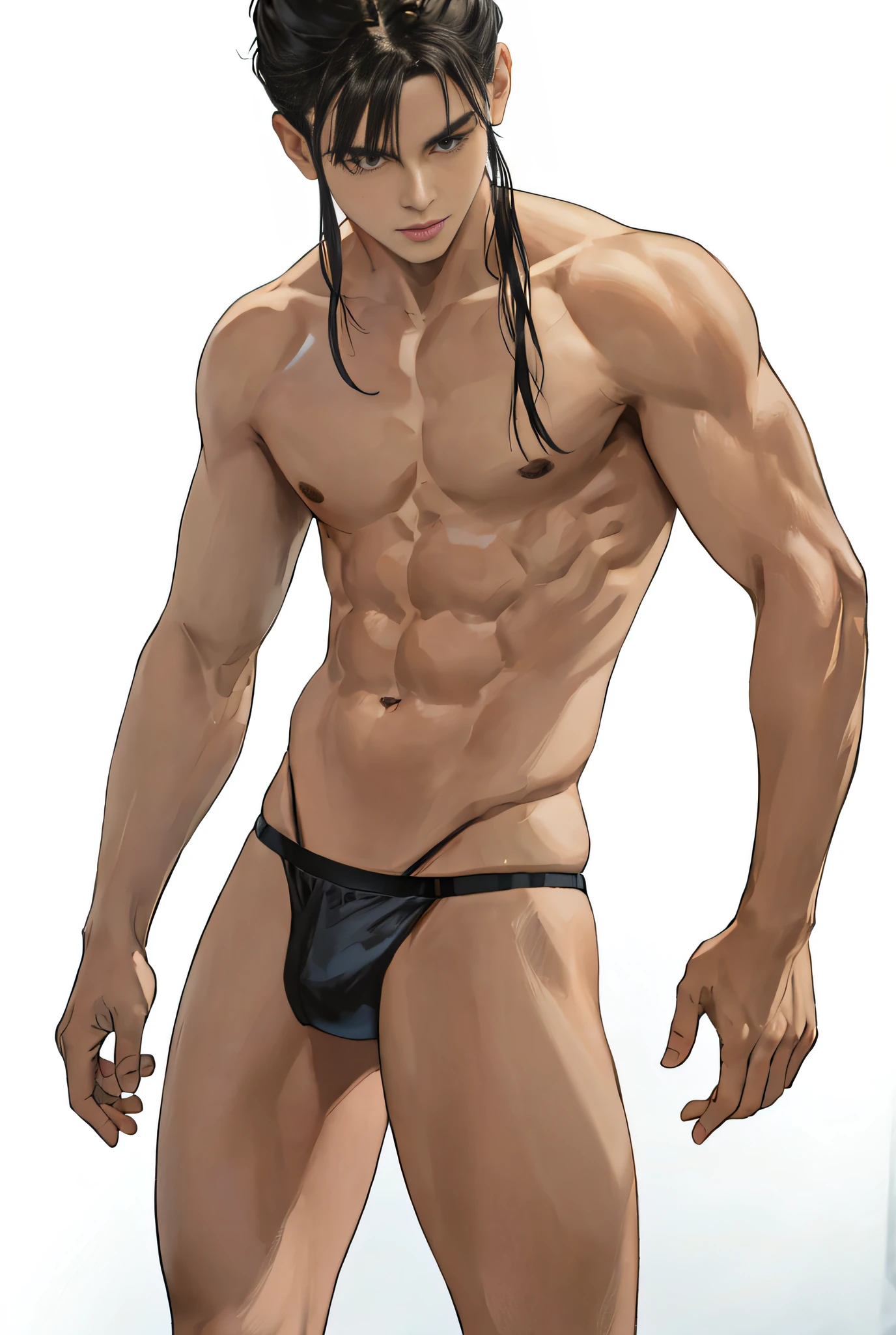 small tiny black g-string