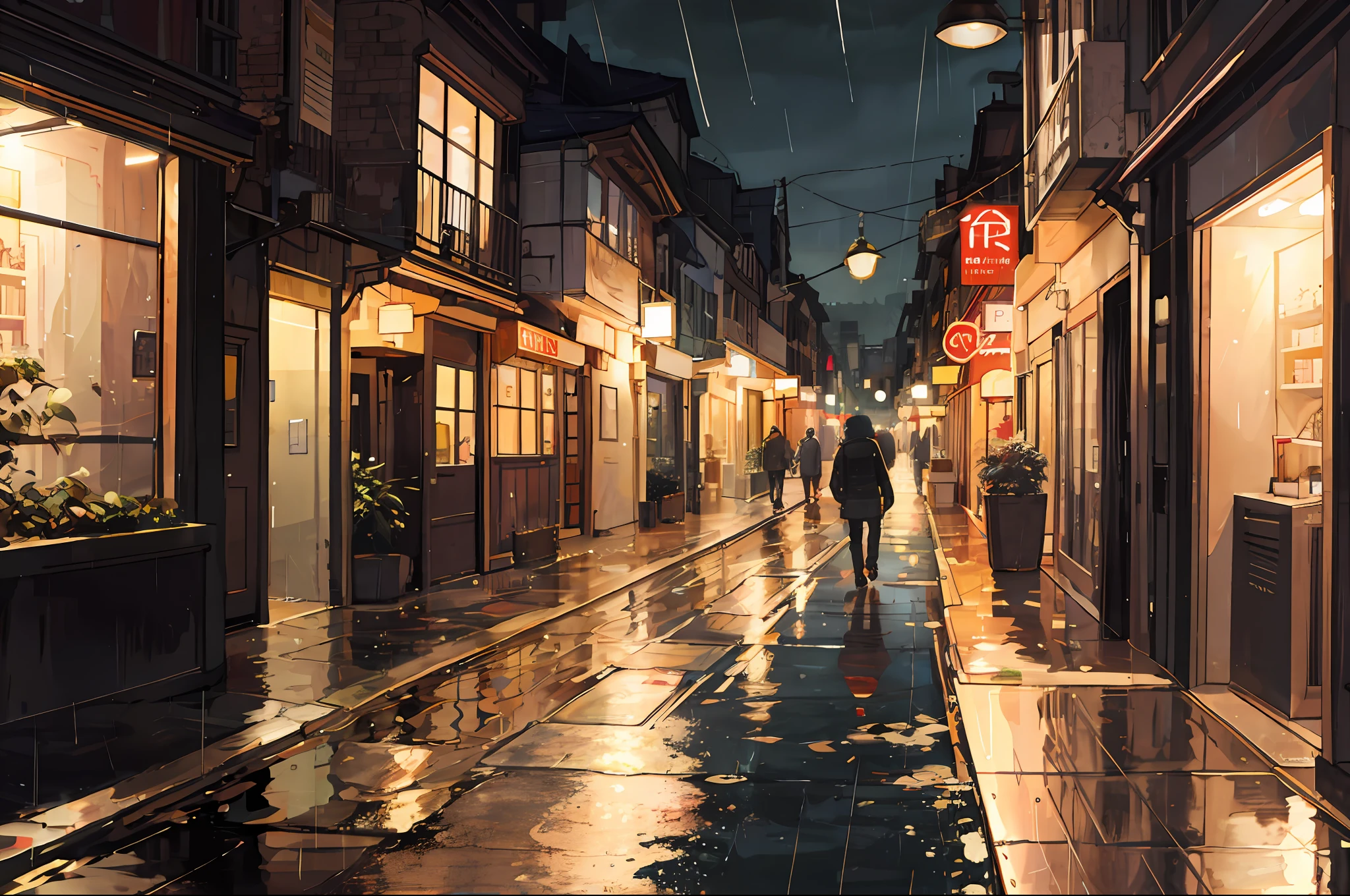raining night,city