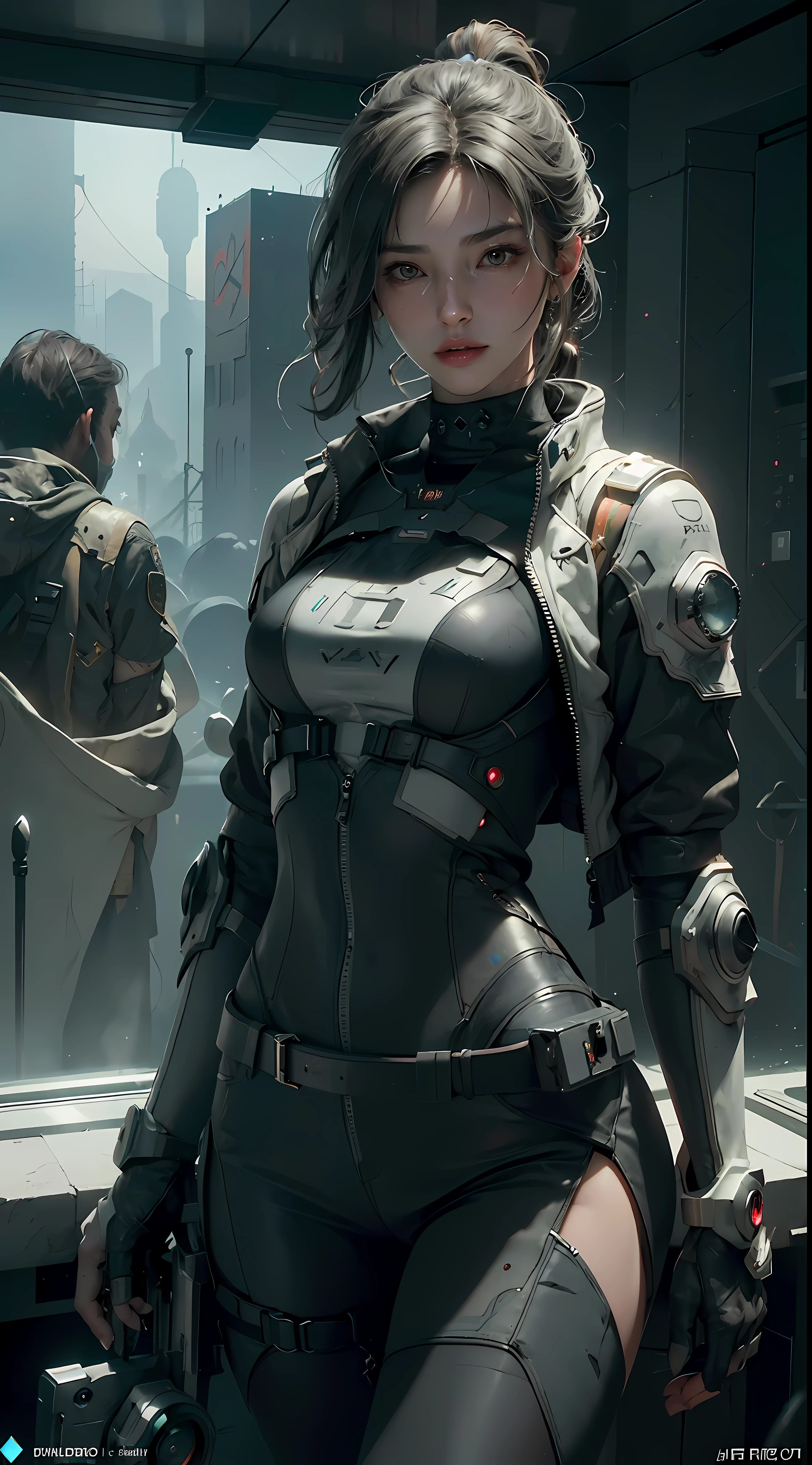 ((Best quality)), ((masterpiece)), (detailed:1.4), 3D, an image of a beautiful cyberpunk female,HDR (High Dynamic Range),Ray Tracing,NVIDIA RTX,Super-Resolution,Unreal 5,Subsurface scattering,PBR Texturing,Post-processing,Anisotropic Filtering,Depth-of-field,Maximum clarity and sharpness,Multi-layered textures,Albedo and Specular maps,Surface shading,Accurate simulation of light-material interaction,Perfect proportions,Octane Render,Two-tone lighting,Wide aperture,Low ISO,White balance,Rule of thirds,8K RAW,
