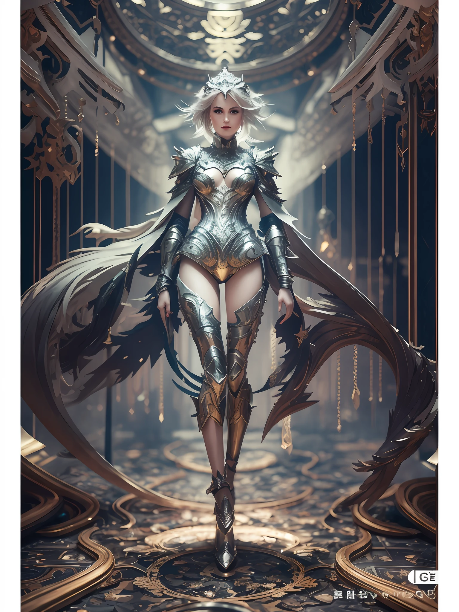 a close up of a woman in armor standing in a room, [ trending on cgsociety ]!!, stunning armor, stunning cgsociety, beautiful armor, elegant cinematic fantasy art, ornate cosplay, trending in cgsociety, very stylish fantasy armor, armor girl, awarded on cgsociety, trending on cgsociety, cgsociety contest winner, fantasy art behance