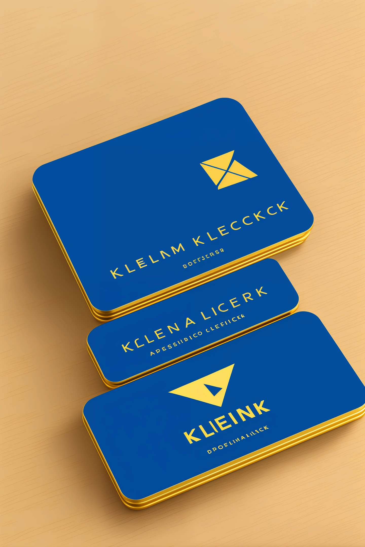 Name "Deck Designer", company icon, Klein blue, gold, professional