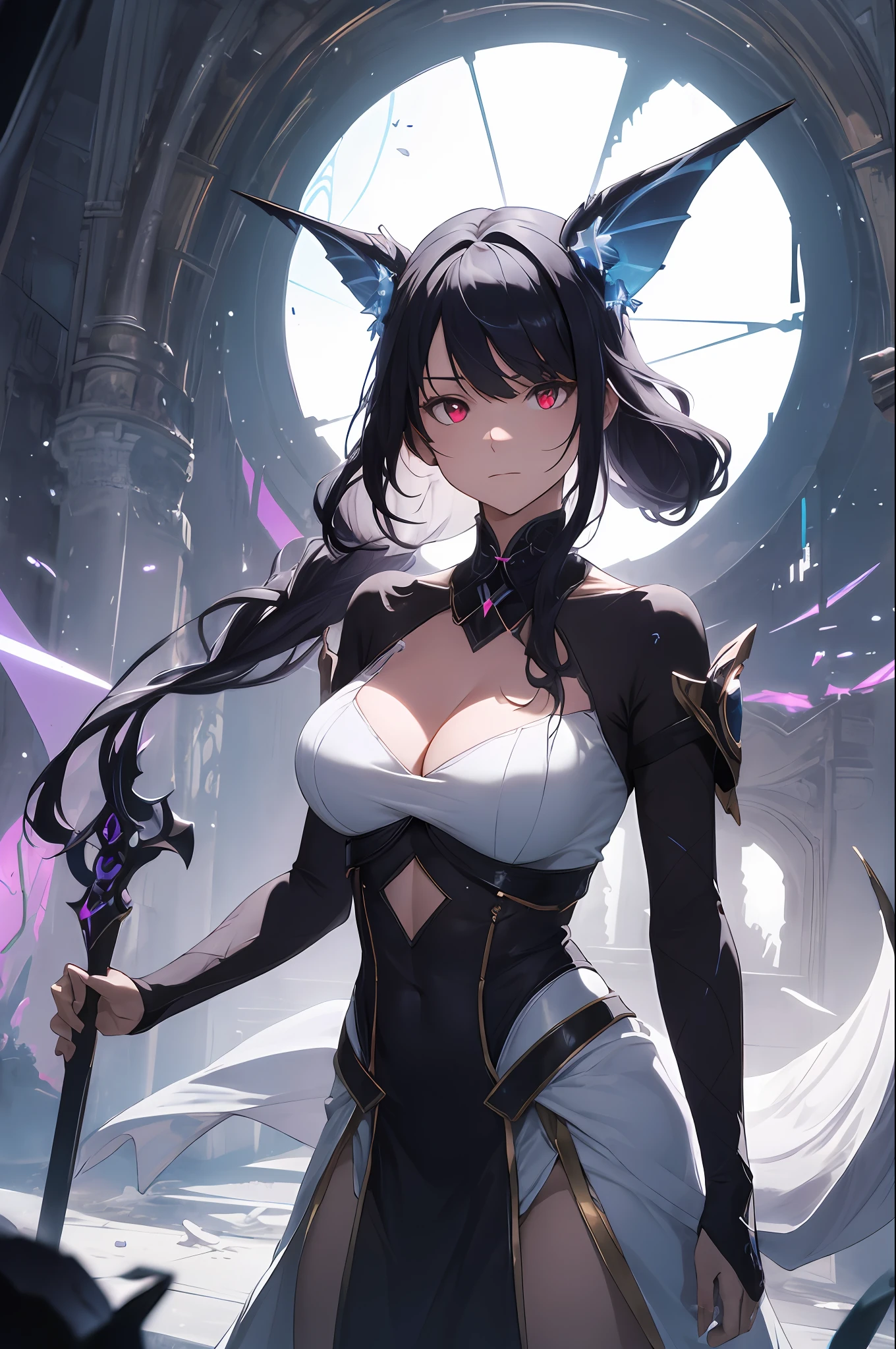 ((white outfit)), revealing, big breasts, young beautiful girl, ultra detailed, official art, unity 8k wallpaper, BREAK, neon lighting, (vibrant glow):1.2, dynamic colors, striking contrast, futuristic vibe, electric energy, reflective surfaces, masterpiece, best quality, ultra-detailed, illustration, 1girl, solo, fantasy, flying, broom, night sky, outdoors, magic, spells, moon, stars, clouds, wind, hair, cape, hat, boots, broomstick, glowing, mysterious, enchanting, whimsical, playful, adventurous, freedom, wonder, imagination, determination, skill, speed, movement, energy, realism, naturalistic, figurative, representational, beauty, fantasy culture, mythology, fairy tales, folklore, legends, witches, wizards, magical creatures, fantasy worlds, composition, scale, foreground, middle ground, background, perspective, light, color, texture, detail, beauty, wonder, adult, 30 years old, loraeyes, pauldrons, magic circle, evil, vampire teeth, 30 years old, adult, magic circle, magic_circle, red_glow, red glow, (masterpiece, best quality, ultra-detailed, best shadow), (detailed background,dark fantasy), (beautiful detailed face), high contrast, (best illumination, an extremely delicate and beautiful), ((cinematic light)), colorful, hyper detail, dramatic light, intricate details, (1 girl, solo,black hair, sharp face,low twintails,red eyes, hair between eyes,dynamic angle, magic circle), blood splatter, swirling black light around the character, depth of field,black light particles,(broken glass),, 30 years old, beautiful girl, ultra detailed, official art, unity 8k wallpaper, BREAK, neon lighting, (vibrant glow):1.2, dynamic colors, striking contrast, futuristic vibe, electric energy, reflective surfaces