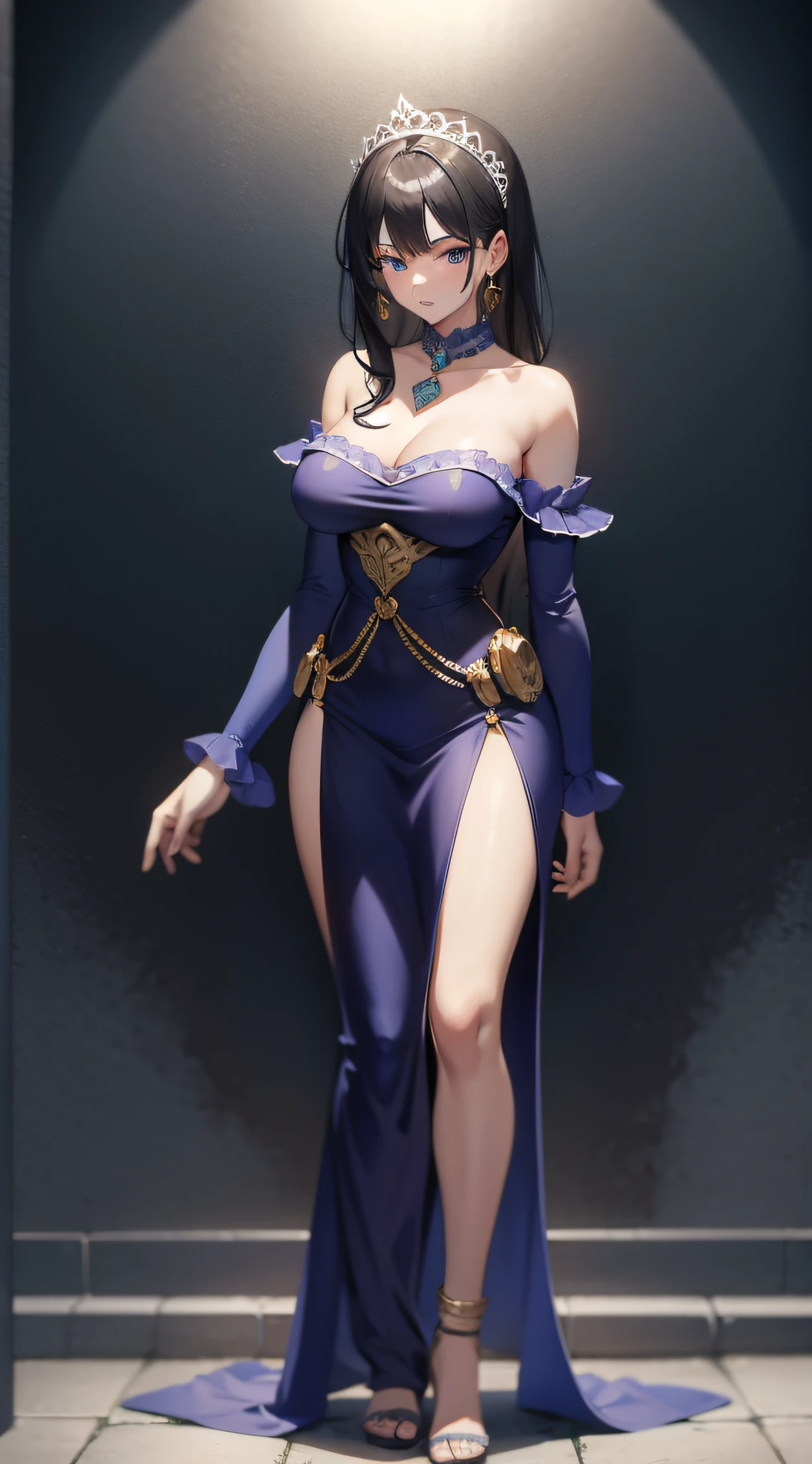 Royal sister mature woman full body photo bare shoulders bare waist