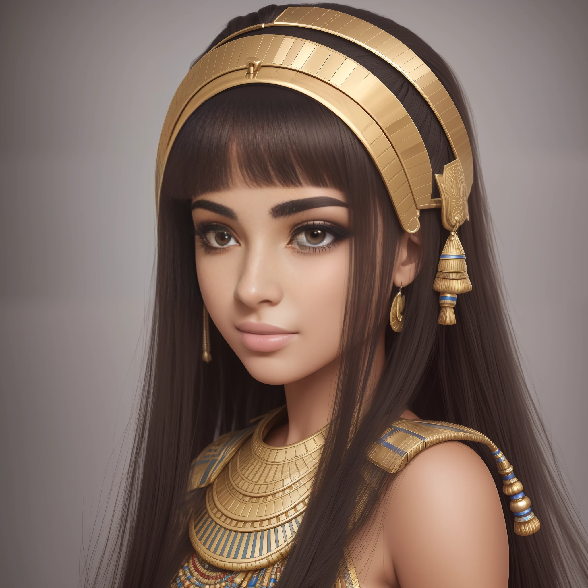 (waist-high), Egyptian girl, looking at the camera, mouth ajar, (realistic, photorealistic:1.37), (best quality, masterpiece:1.2), photorealistic, best quality, extremely detailed face, extremely detailed eyes and face, --auto --s2