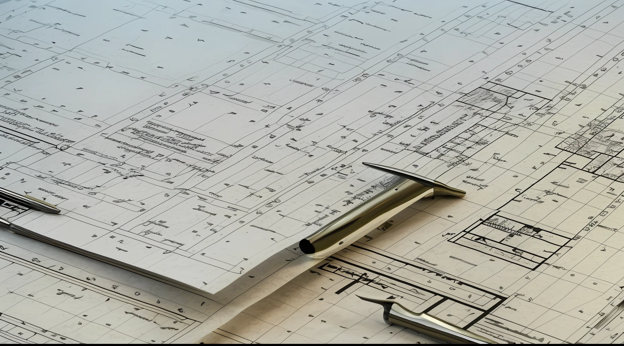 (hyper-realistic: 1.4) (ultra detailed) (incredibly detailed), technical drawing, paper, vector design plan