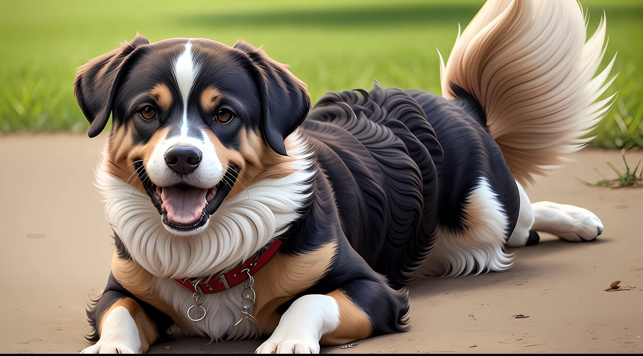 A talkative, loyal and very funny dog wags his tail and laughs --auto --s2