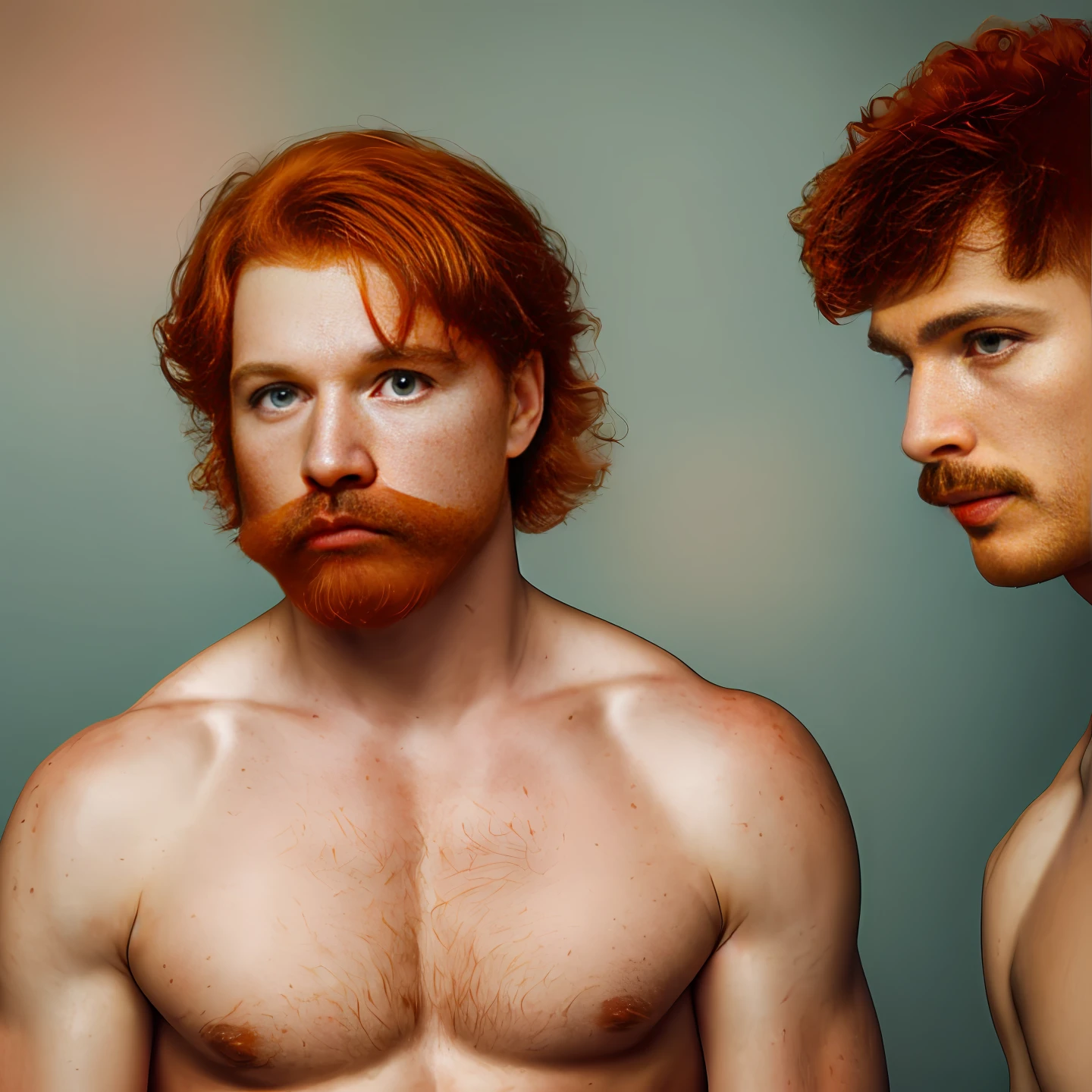((((three red-haired men together))))), (((realistic red-haired mustache))), ((shaved hair)), Bokeh, raw, ((detailed and realistic face)), wide medium shot, outdoor magazine cover photo, (extreme skin details), sexy trio of male models wearing Nike cropped, skinny (((20yo red-haired men)))), ultra realistic, rule of thirds, dramatic aerial lighting, detailed face, beautiful, shallow depth of field, intricate details, rays of god, light leaks, realistic, ultra realistic,