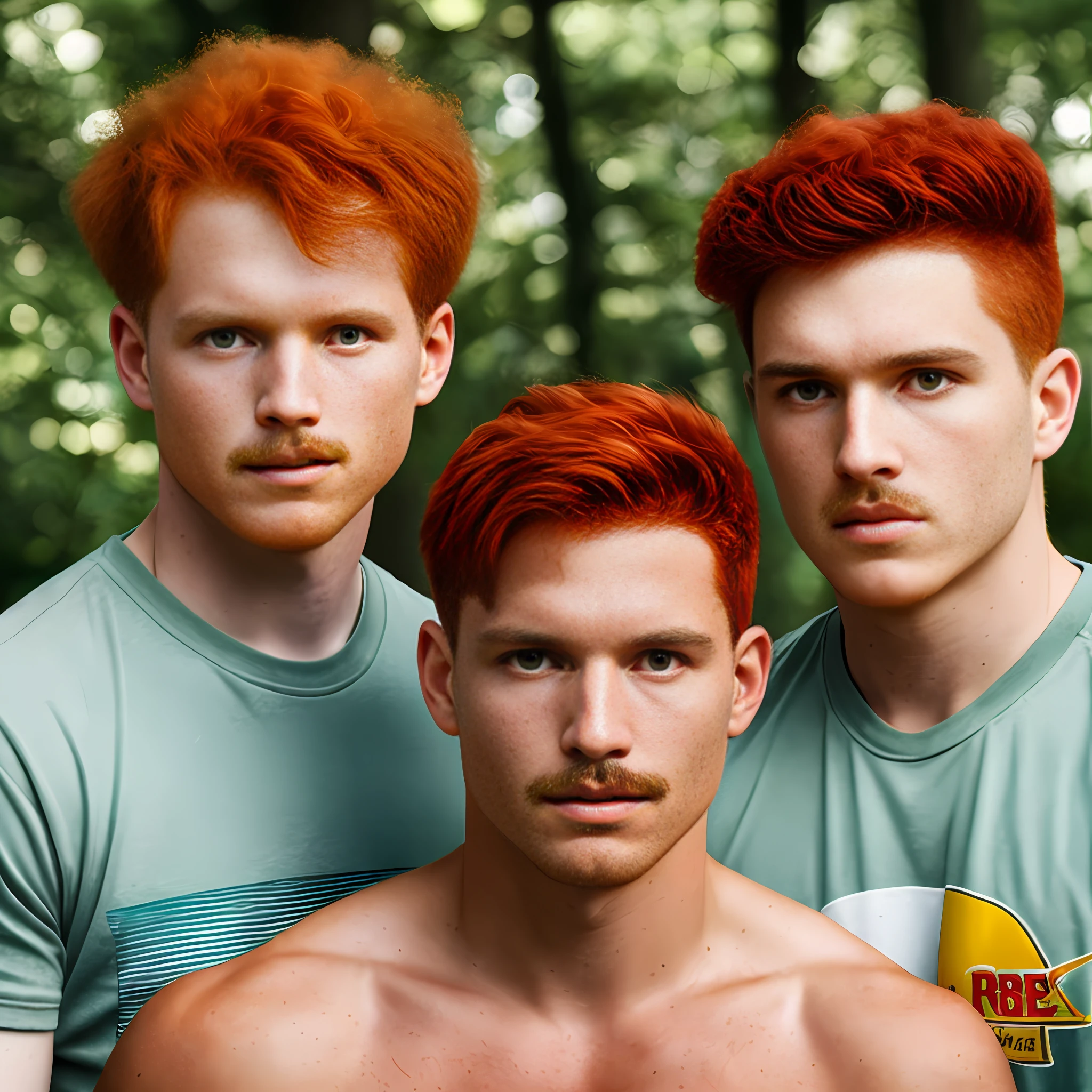 Ginger mustache, beautiful mustache, realistic mustache,