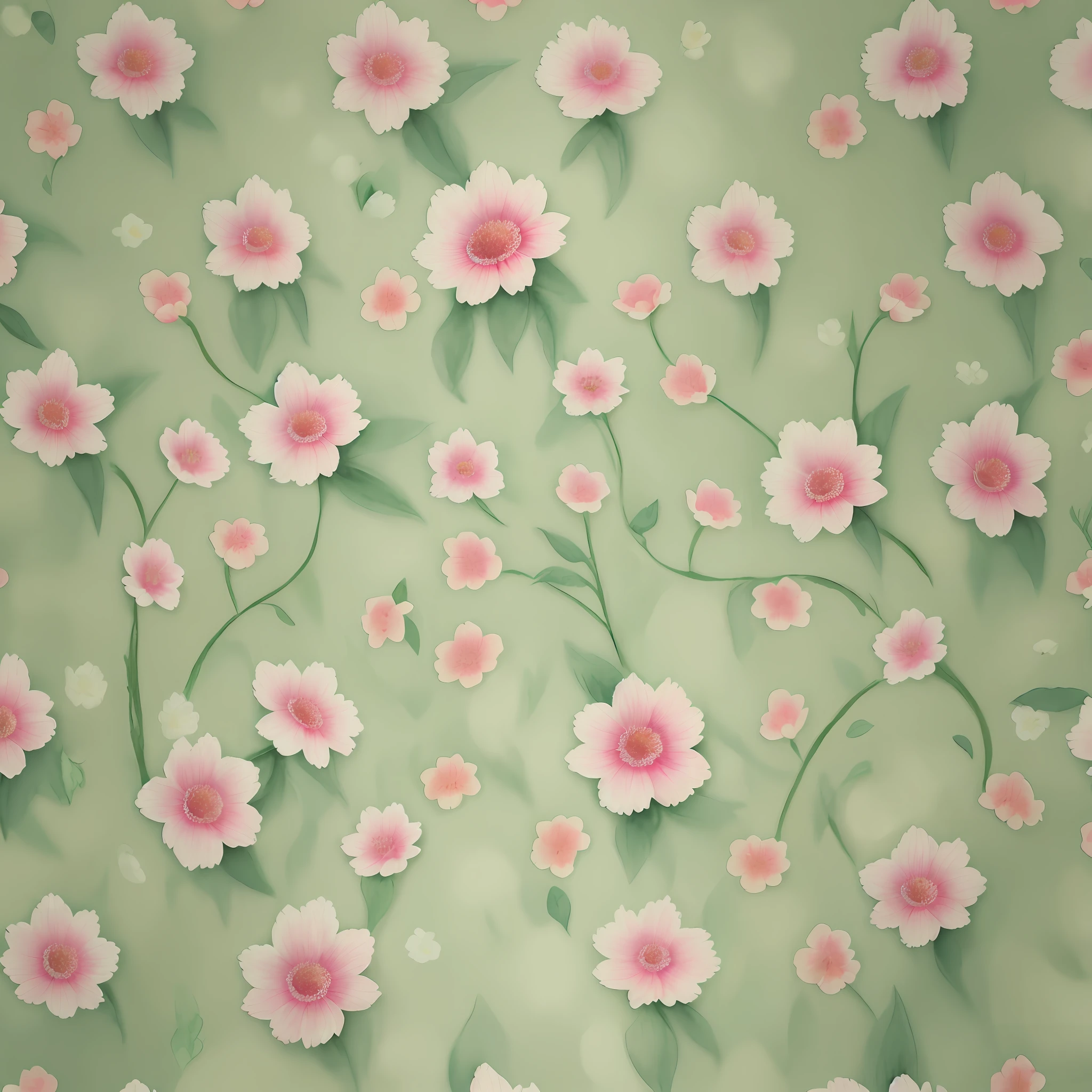 seamless pattern for wallpaper, mini flowers, aquarelle