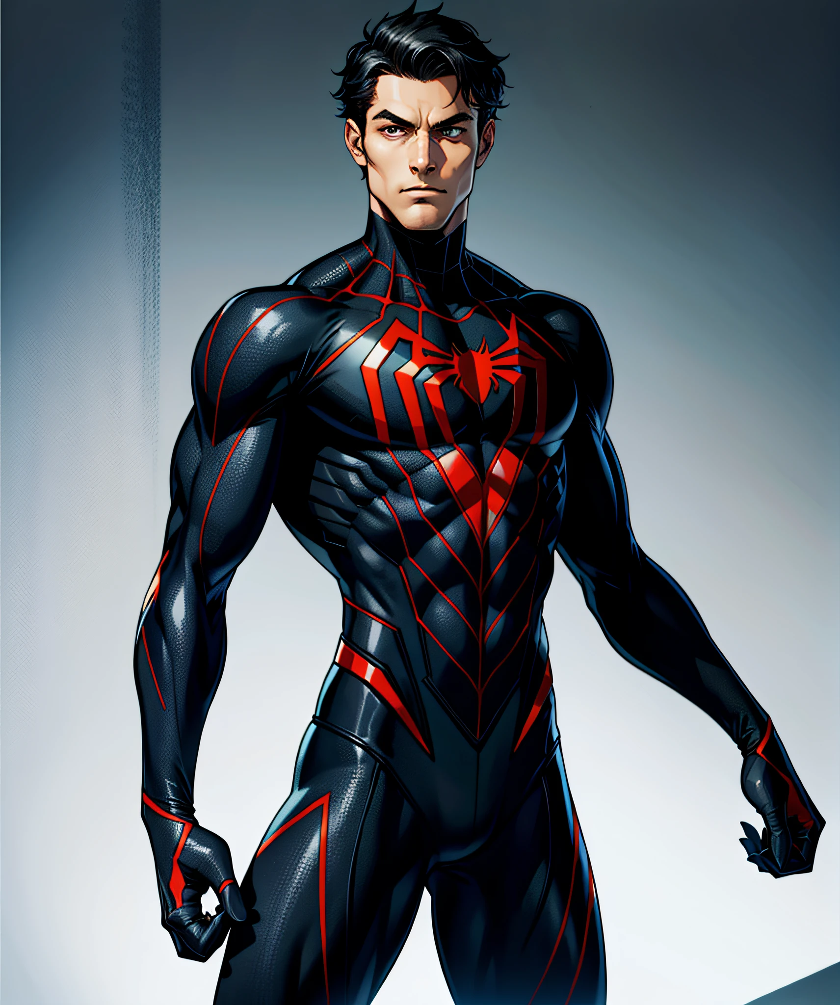 modern black suit spiderman