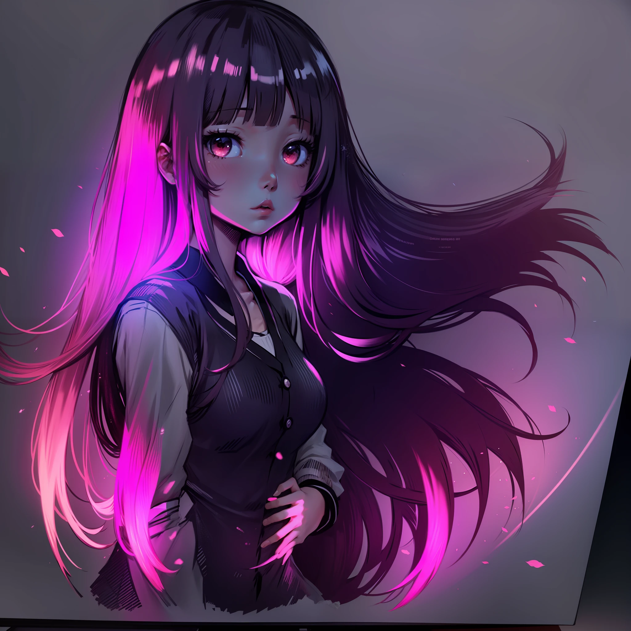 anime girl long hair