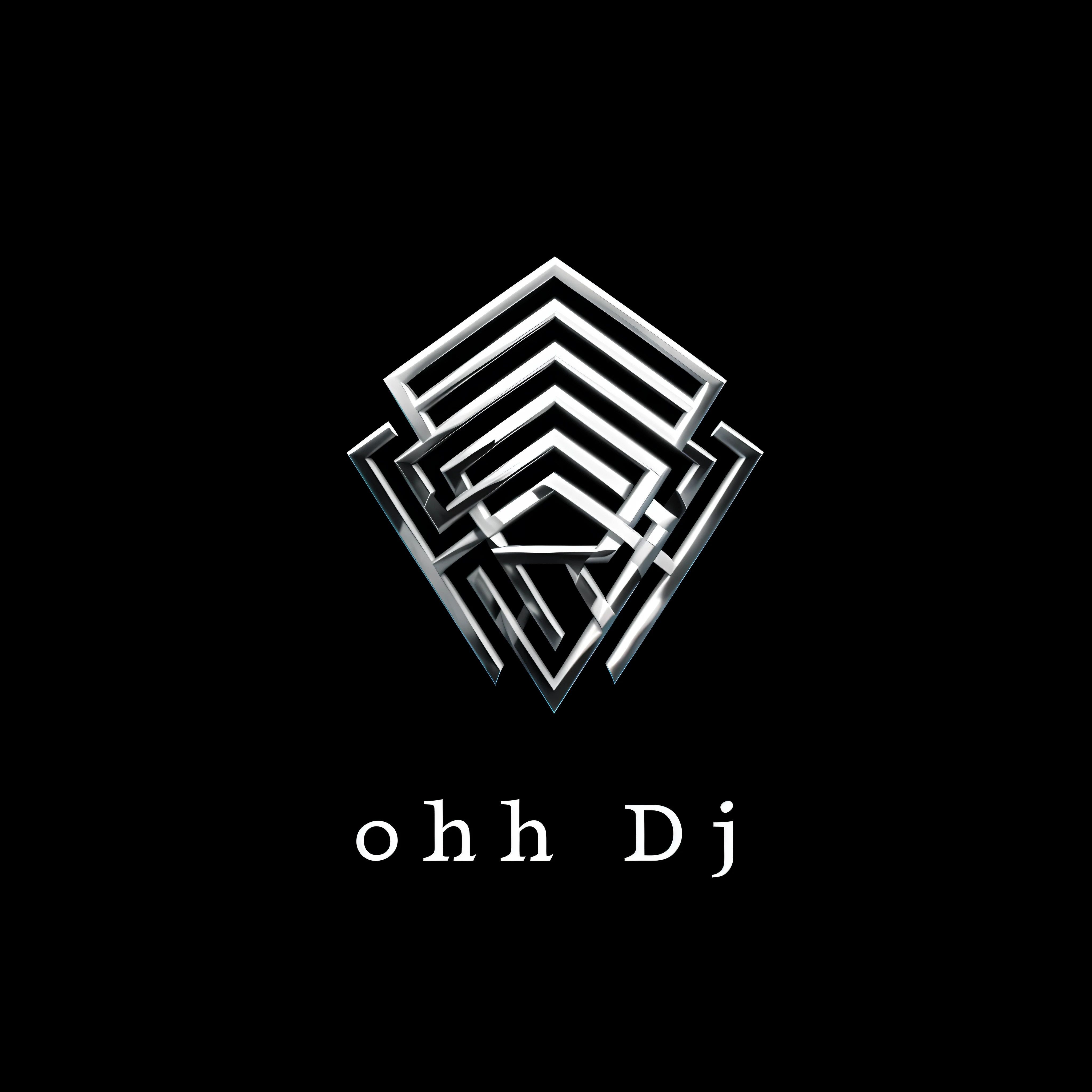 a black and white photo of a diamond logo with the words ohh dj, digital oth, oh yeah, dj, oh, oh no, official artwork, album art for a trance dj, album cover, hip hop music album cover, hq artwork, high detailed official artwork, dj set, album cover design, hip hop album cover, on black background, music album cover