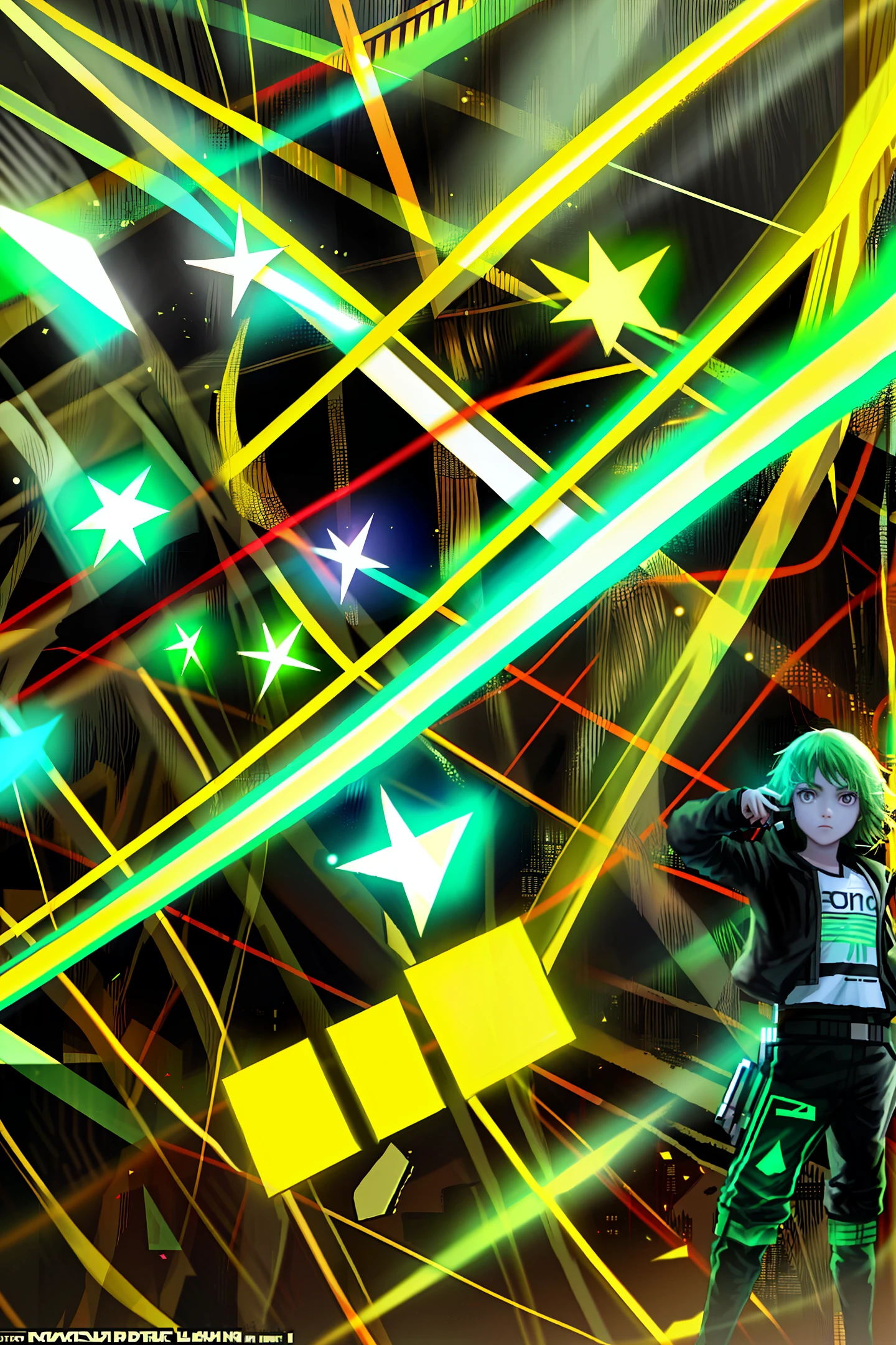 Young techno warrior