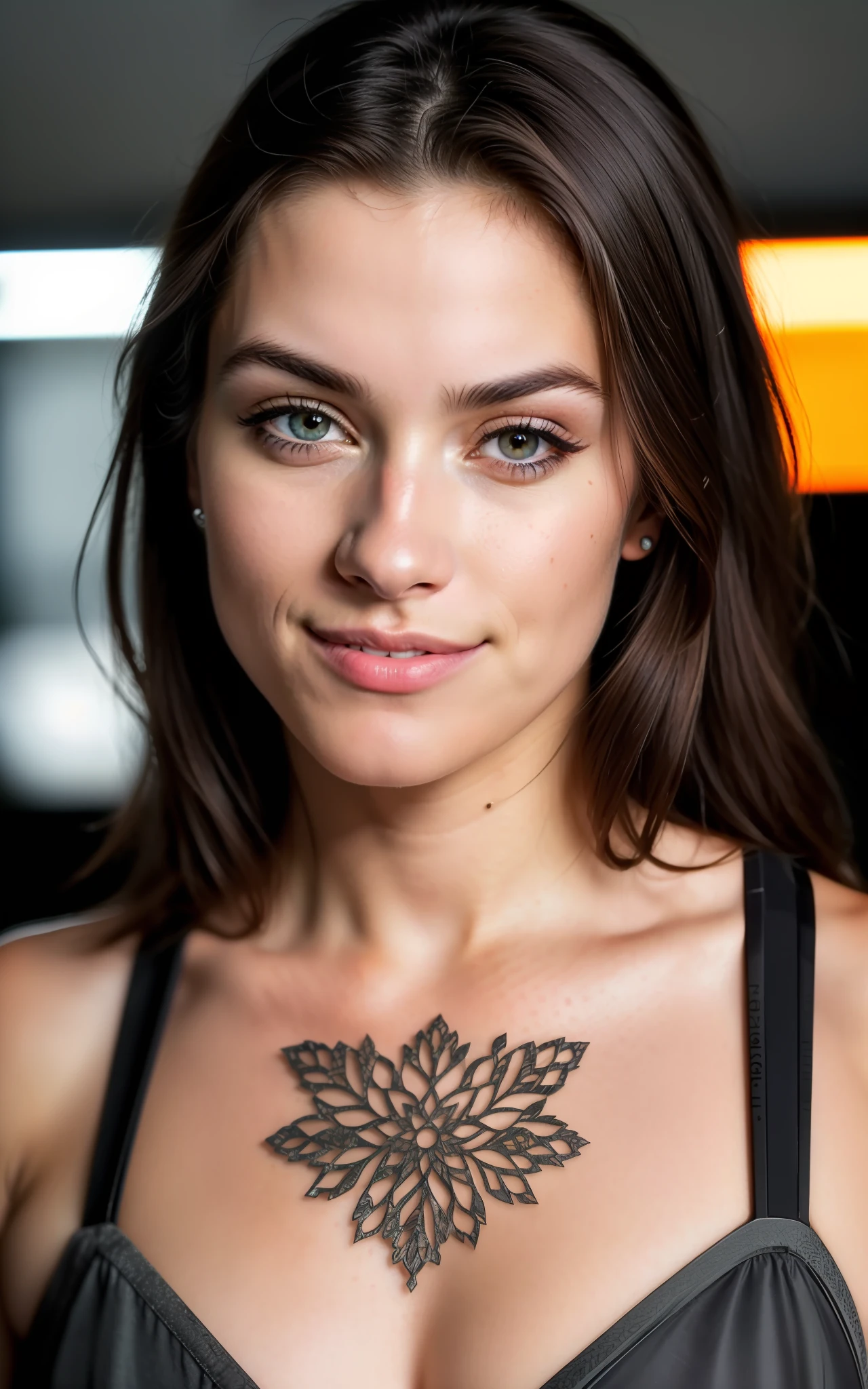 cute beautiful brunette,full body,  perfect angle,32 years old, (working whit an ((laser CO2 engraving machine)), high-res, masterpiece, best quality,intricate details, highly detailed,sharp focus, detailed skin,realistic skin texture,texture, detailed eyes, professional, 4k, smile, shot on Canon, 85mm,shallow depth of field,kodak vision color,  eyeshadow, extremely detailed, photo_\(ultra\), photorealistic, realistic, post-processing, max detail, roughness, real life, ultra realistic, photorealism, photography, 8k uhd, photography