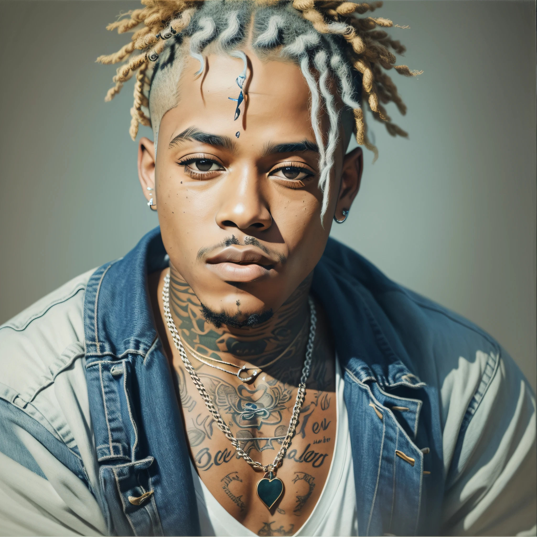 “a portrait of SINGER XXXTentacion EM PE , hyperrealism, hyperrealism, impressionism, pictorialism