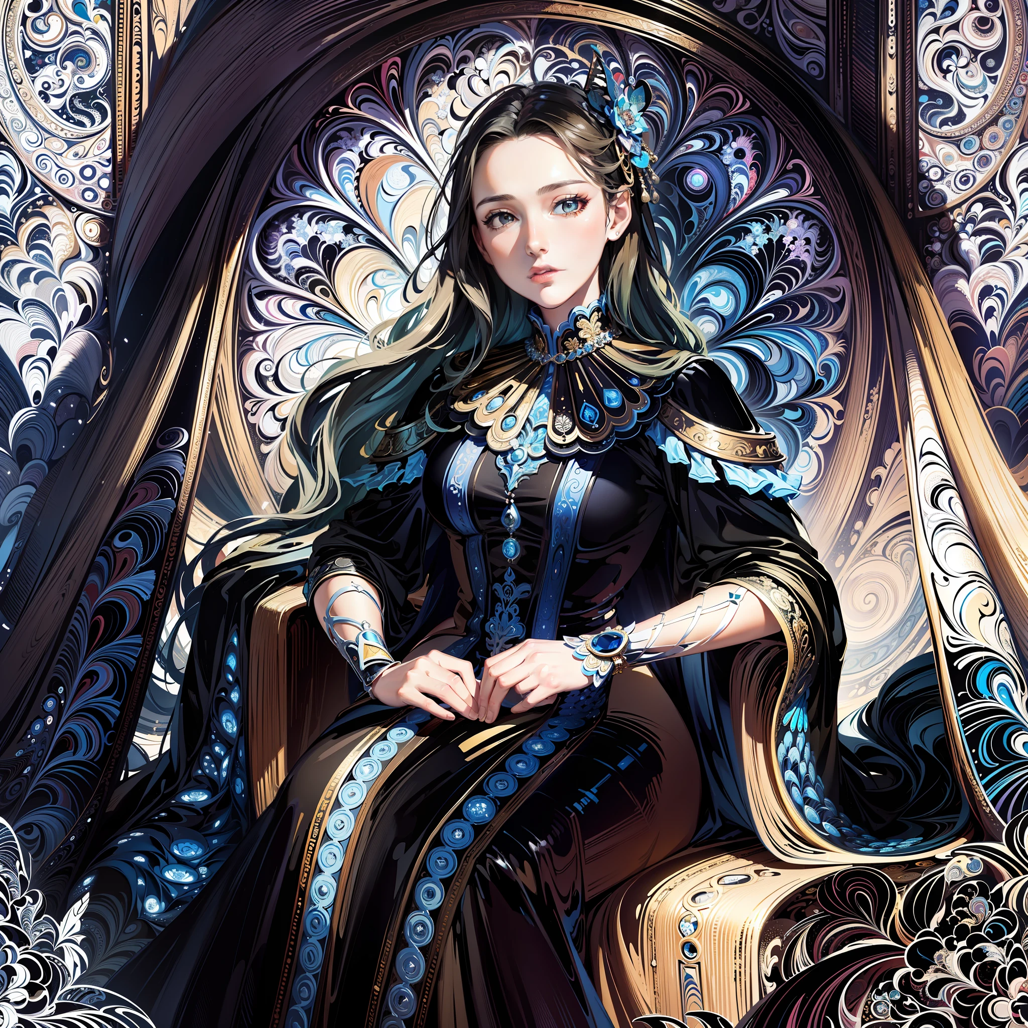 (masterpiece, top quality, best quality, official art, beautiful and aesthetic:1.2), (1girl:1.3), (fractal art:1.3),