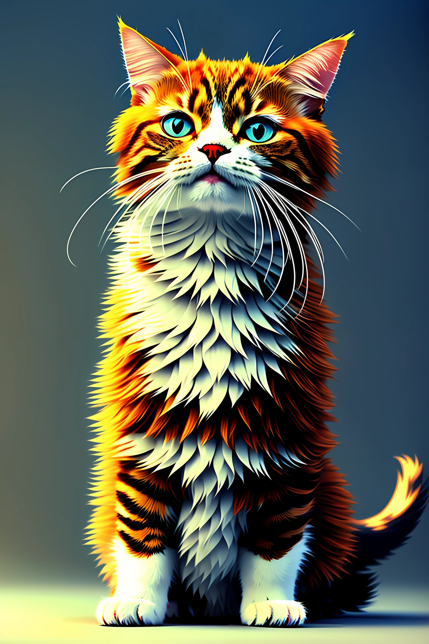 Charming cat, The illustration is a high-definition illustration in 4k resolution